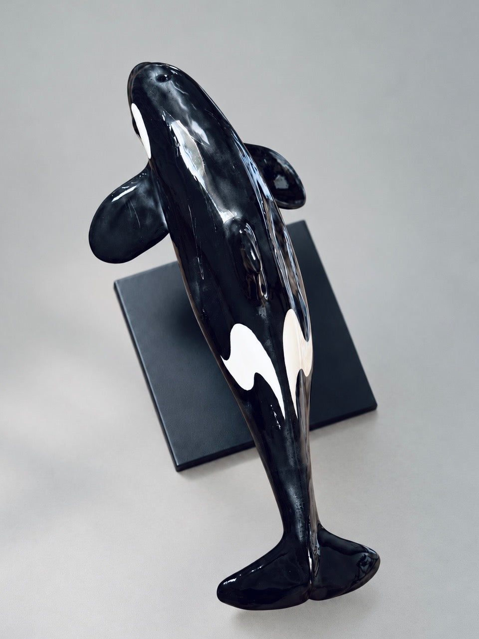Orca on a stand