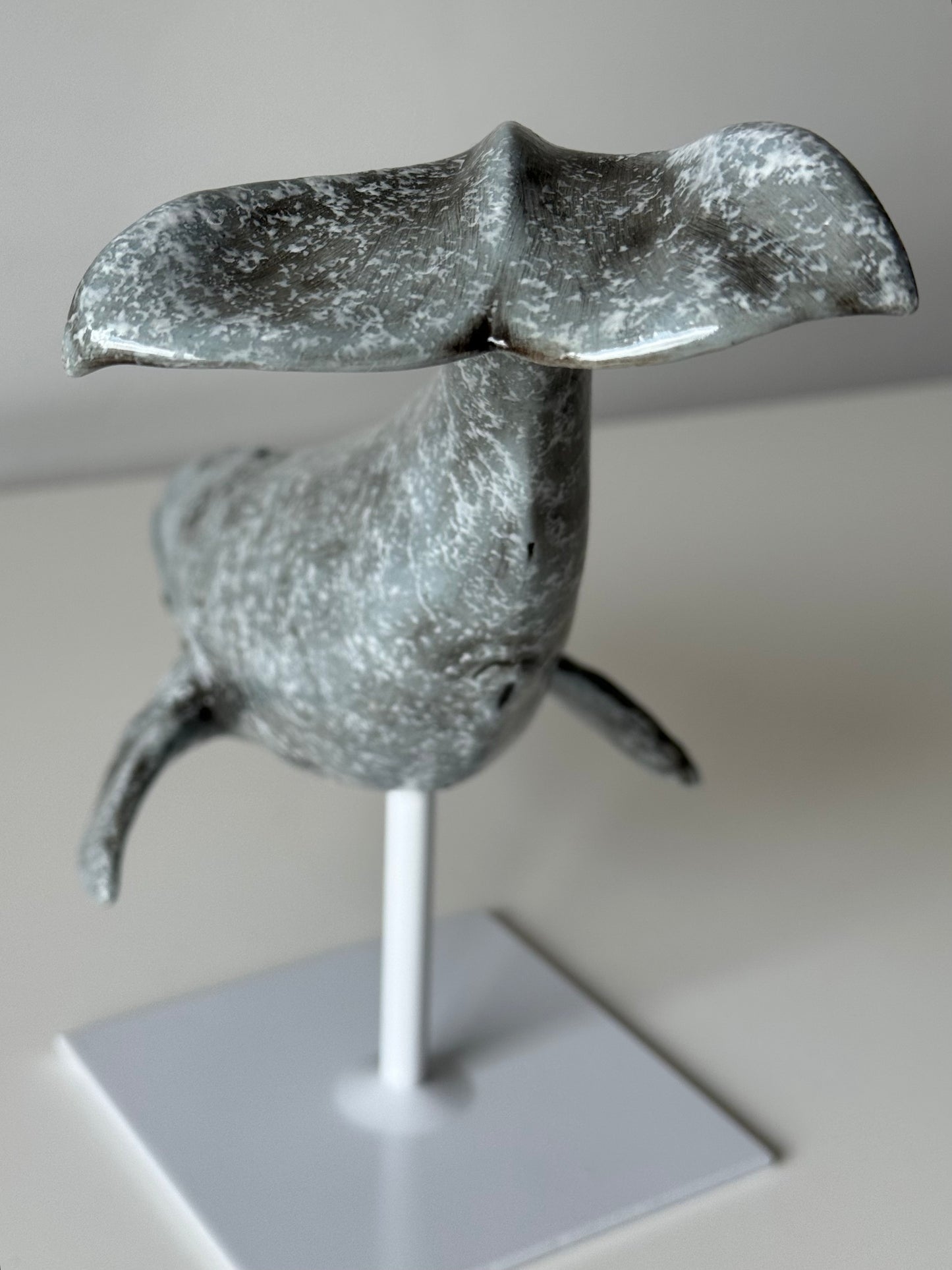 Gray whale on a stand