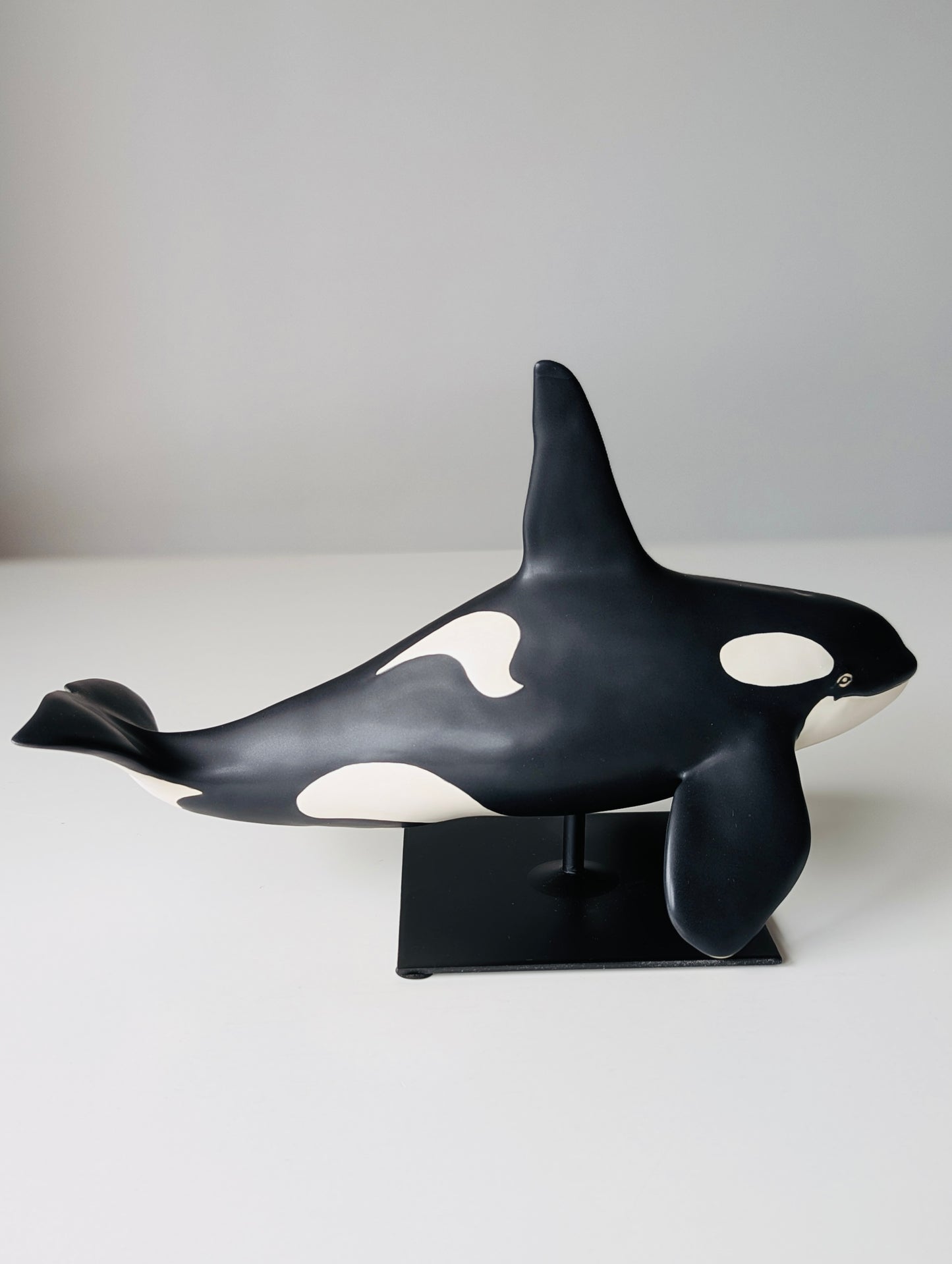 Male Orca on a stand
