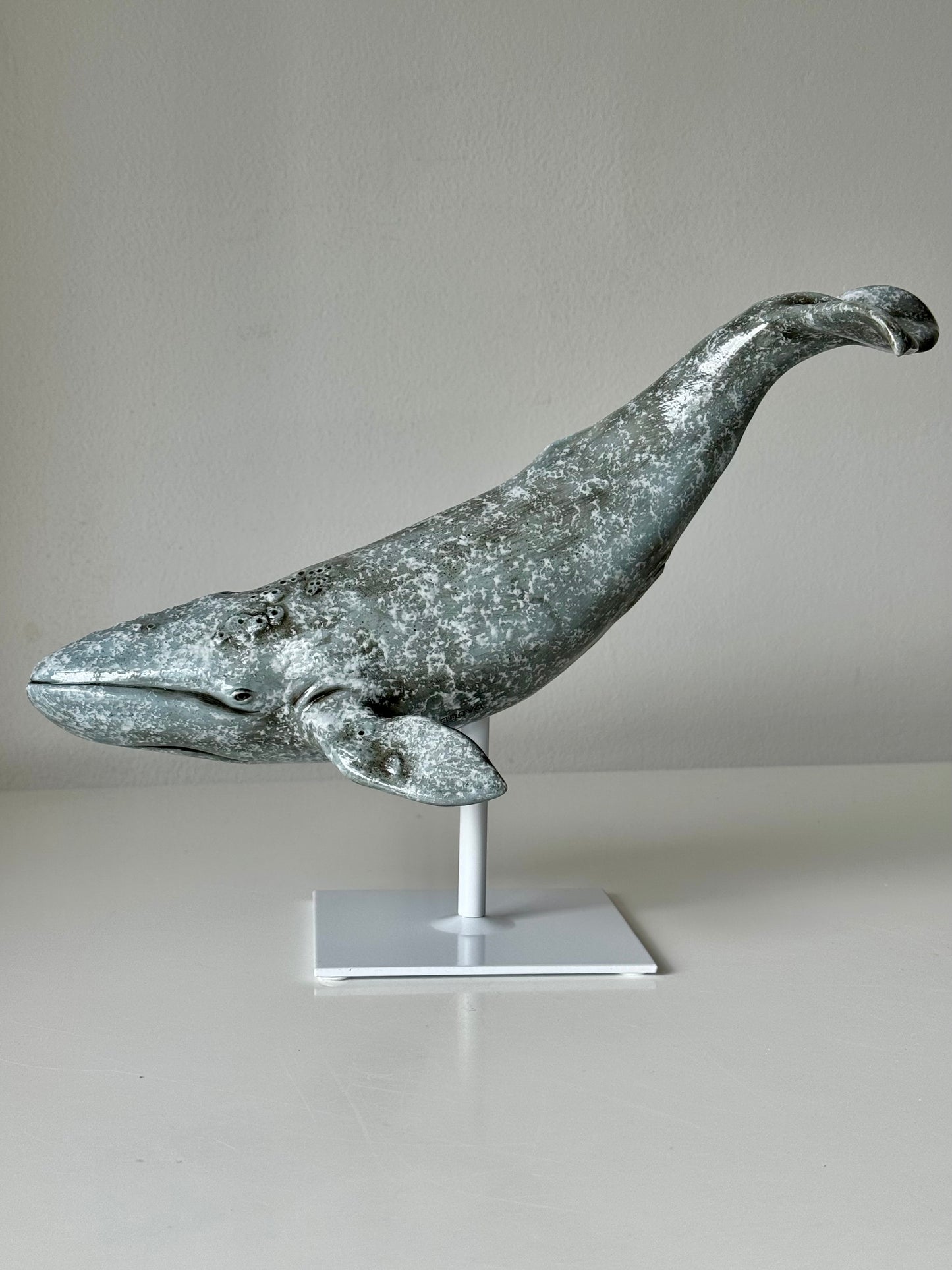 Gray whale on a stand