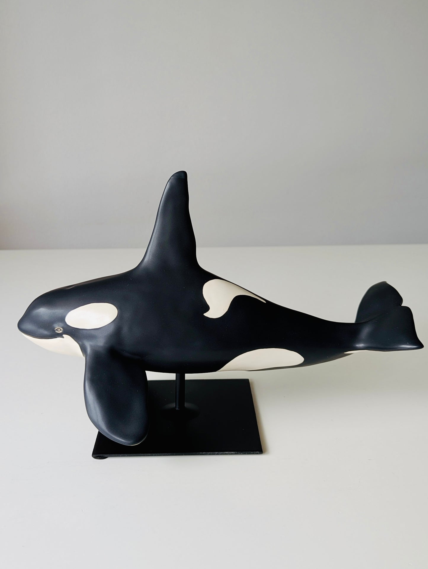 Male Orca on a stand