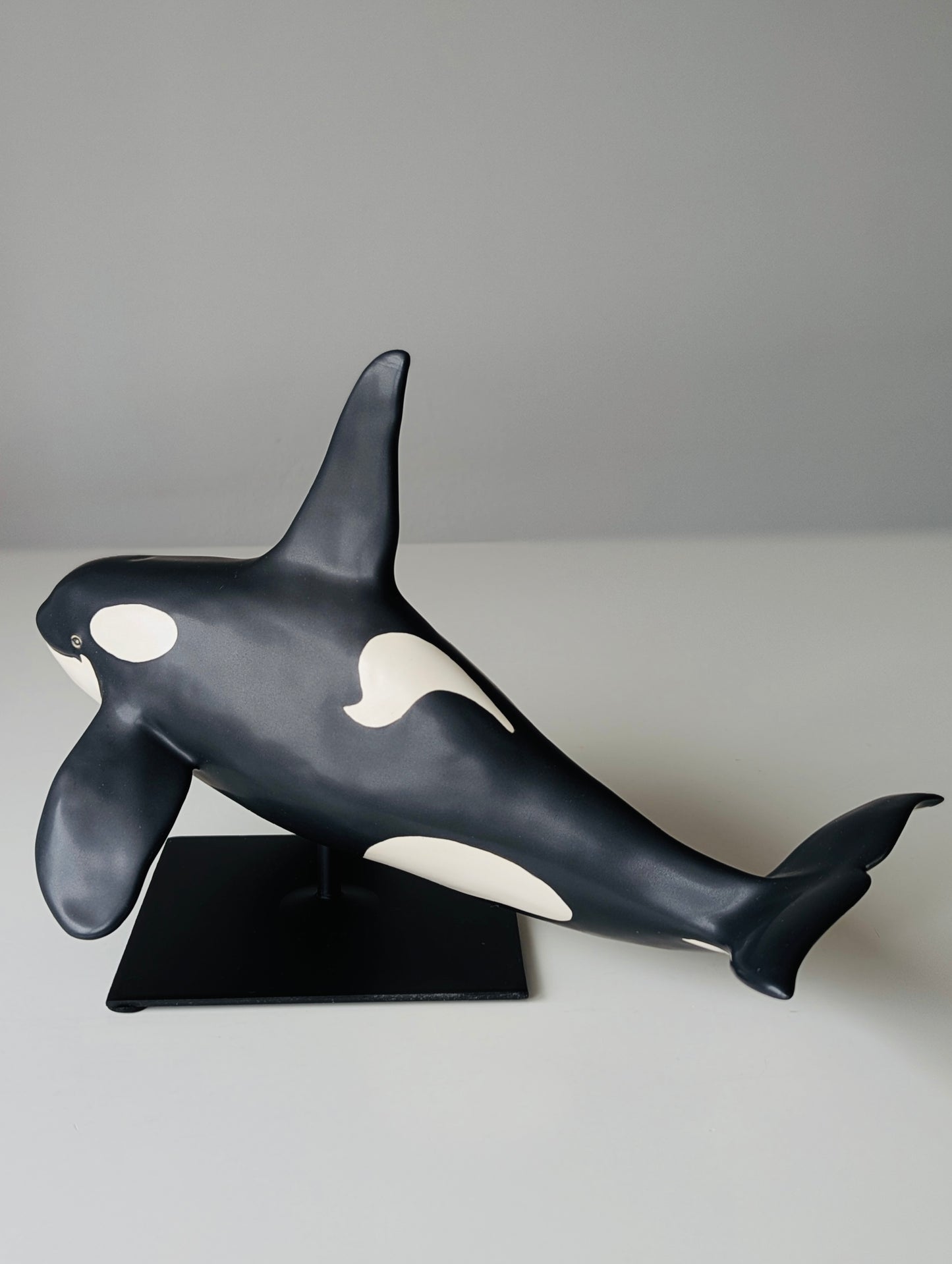 Male Orca on a stand
