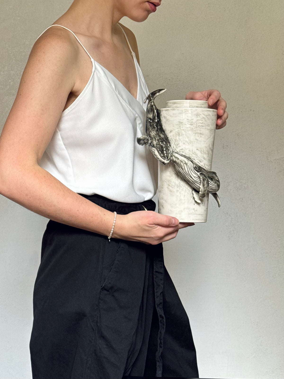Ceramic Vase with a Whale
