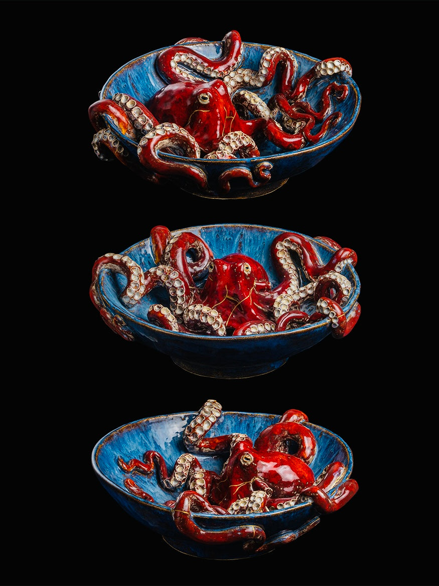 Octopus Bowl (Kintsugi)