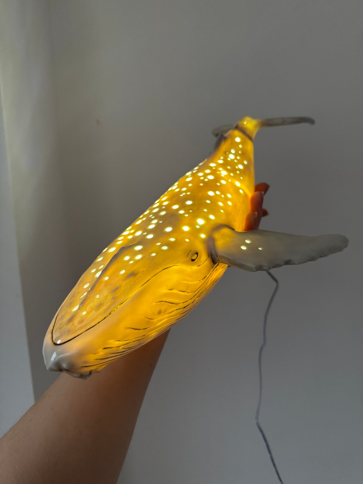 Porcelain Whale Lamp