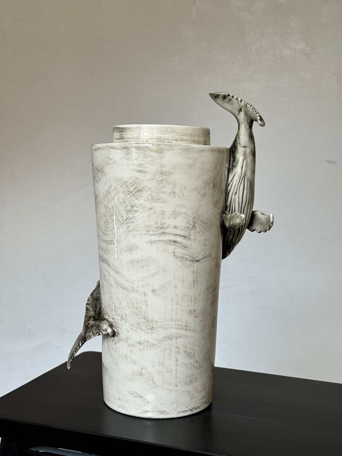 Ceramic Vase with a Whale