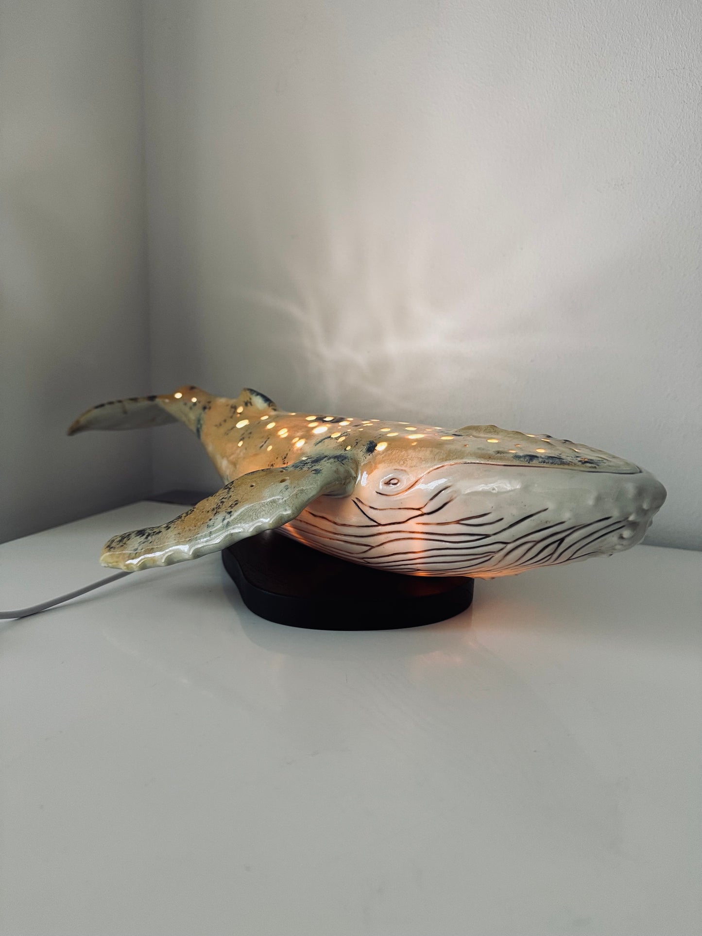 Porcelain Whale Lamp