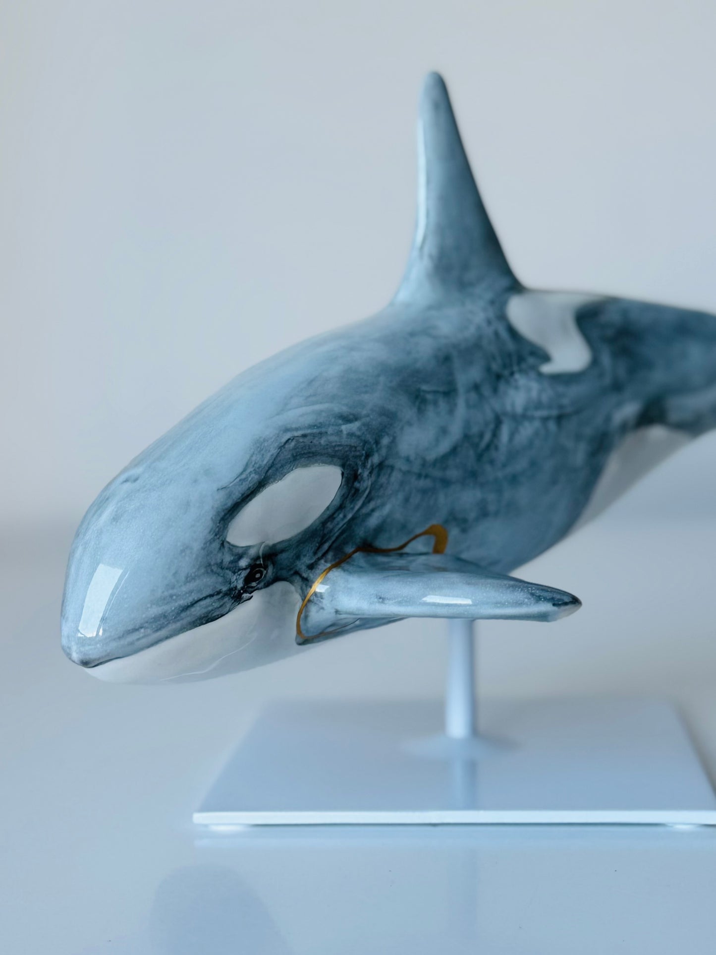 Orca Sculpture (Kintsugi)