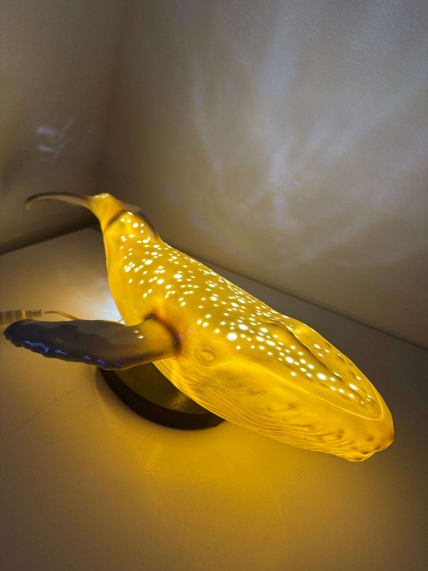 Porcelain Whale Lamp