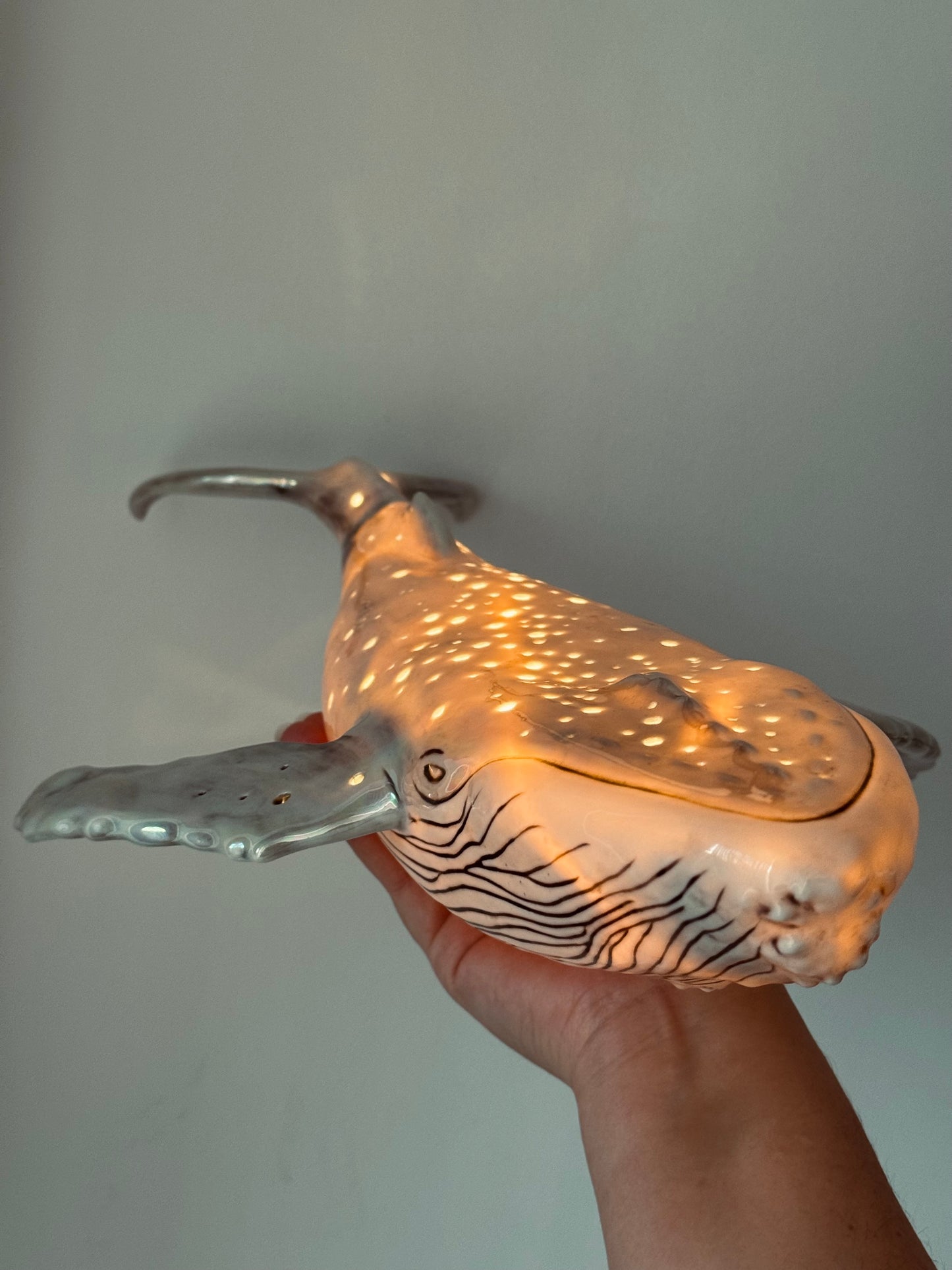 Porcelain Whale Lamp