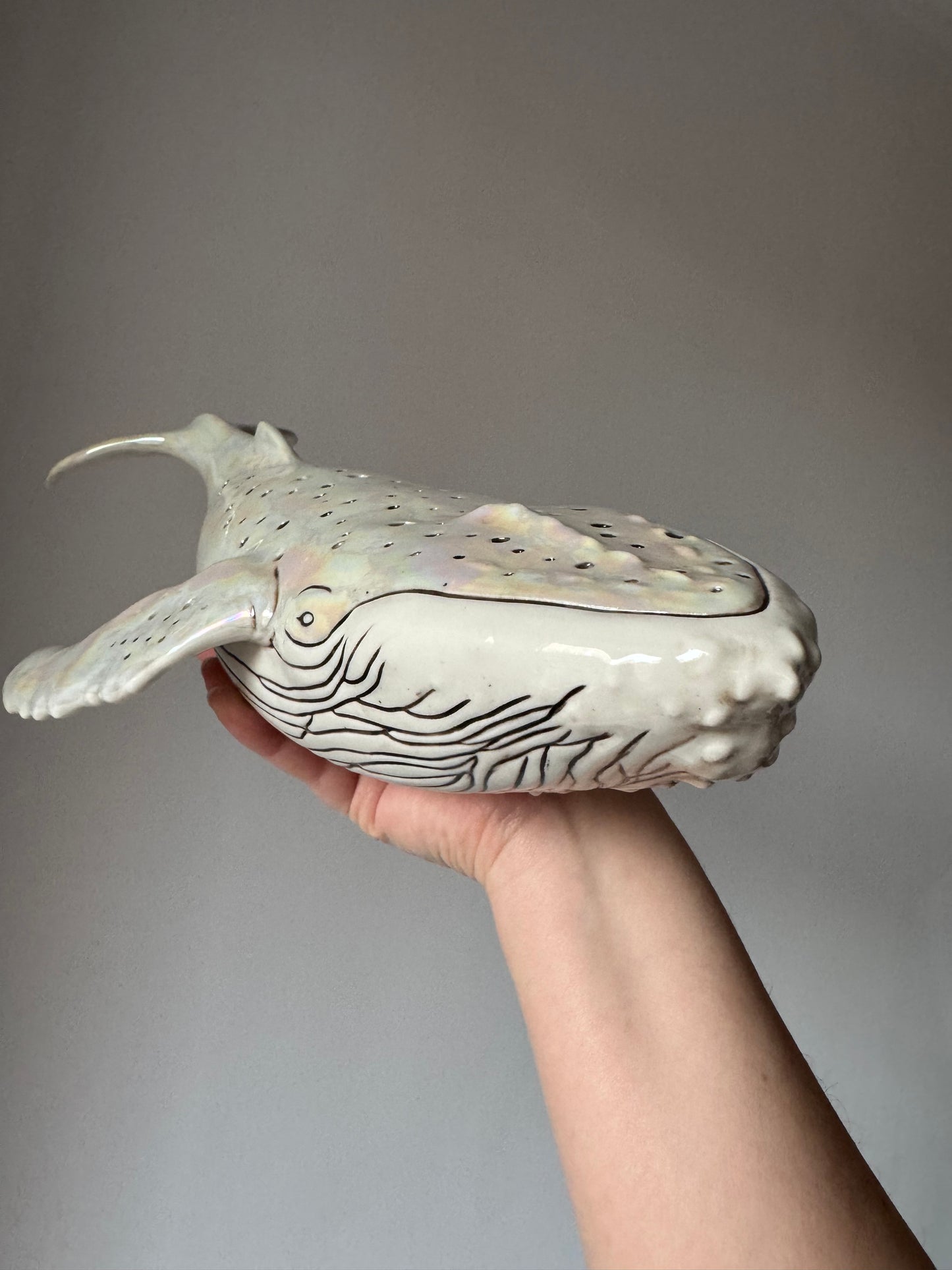 Porcelain Whale Lamp