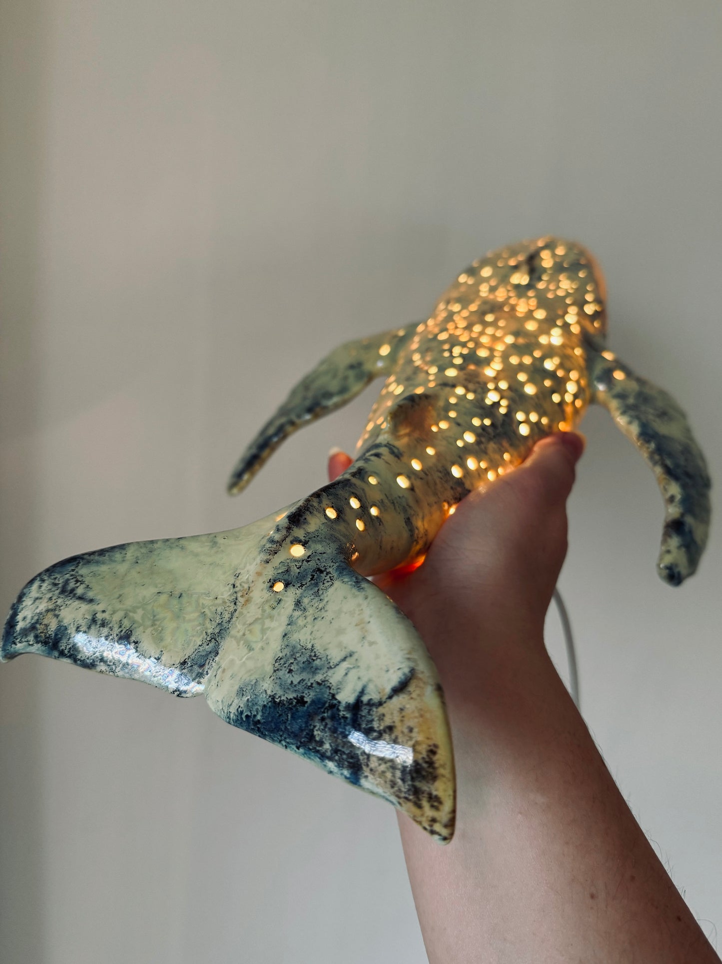 Porcelain Whale Lamp