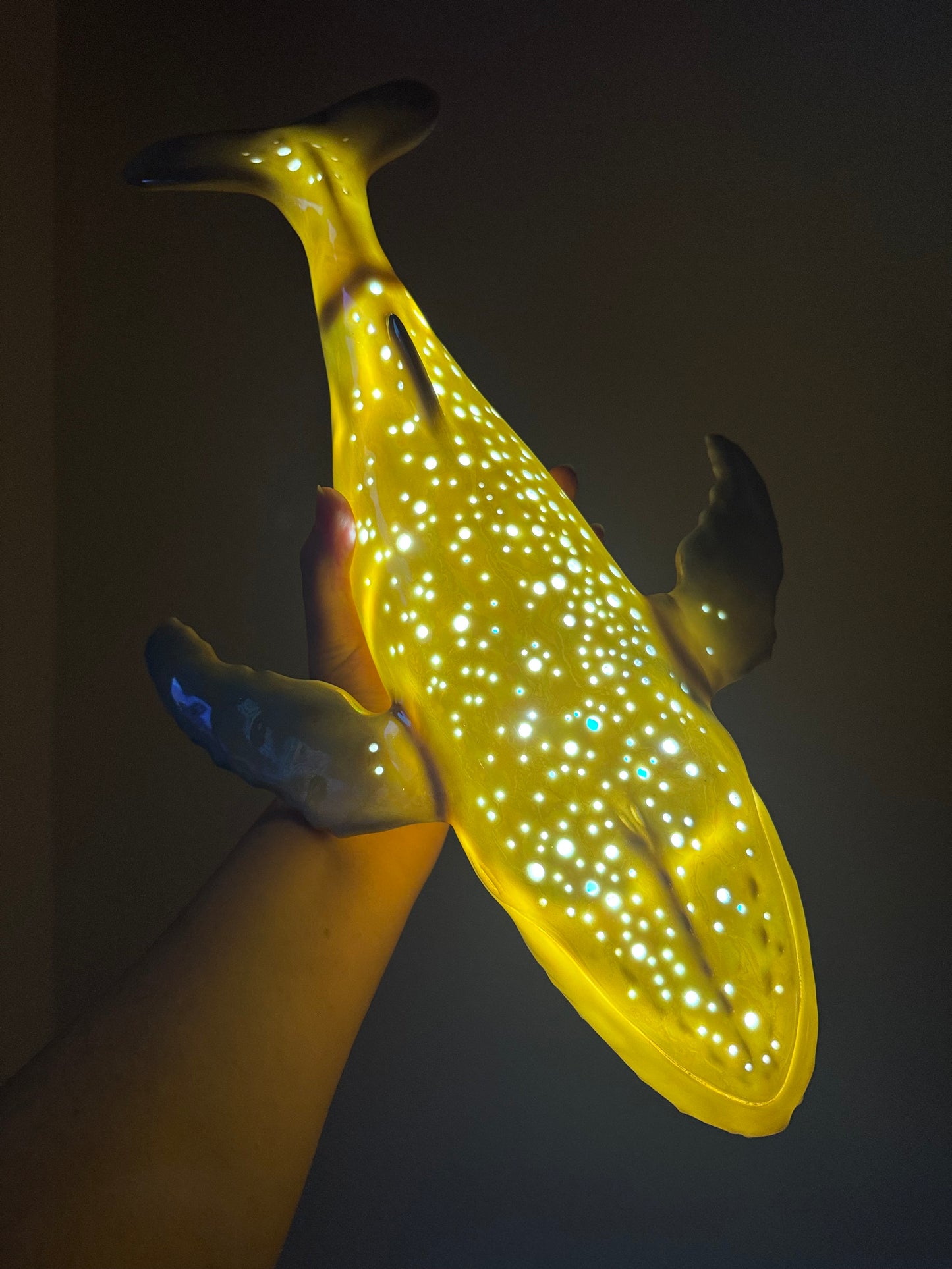 Porcelain Whale Lamp