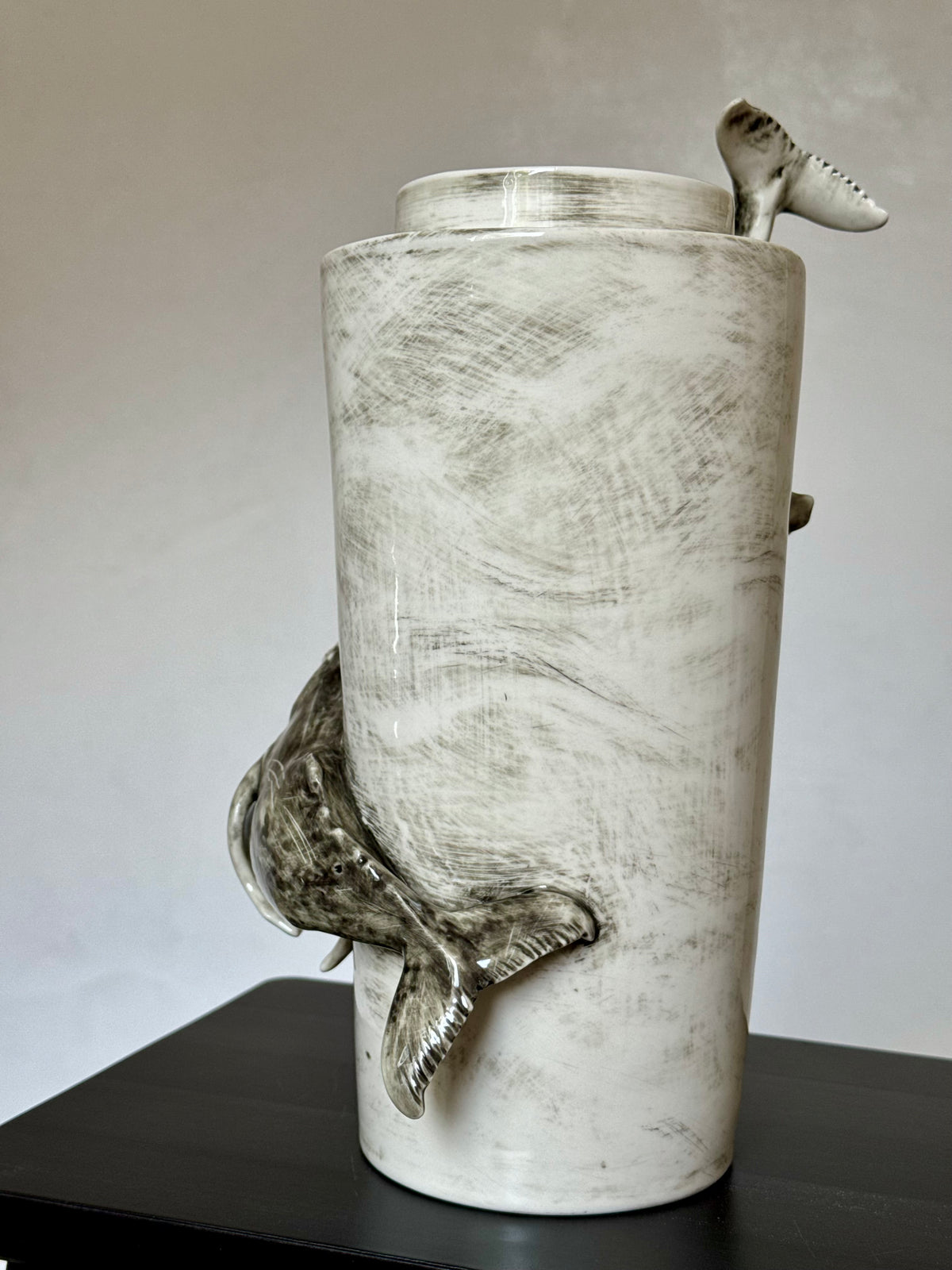 Ceramic Vase with a Whale