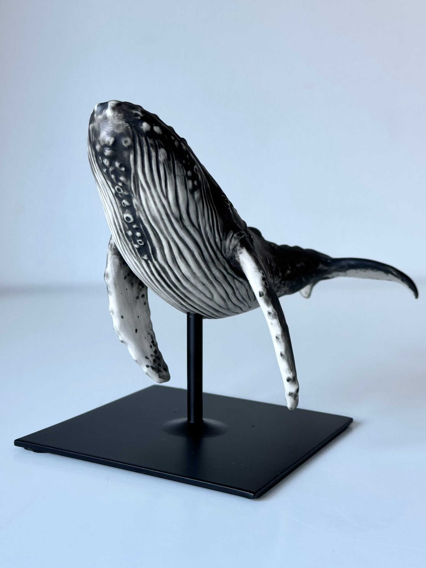 Porcelain Humpback Whale on a stand