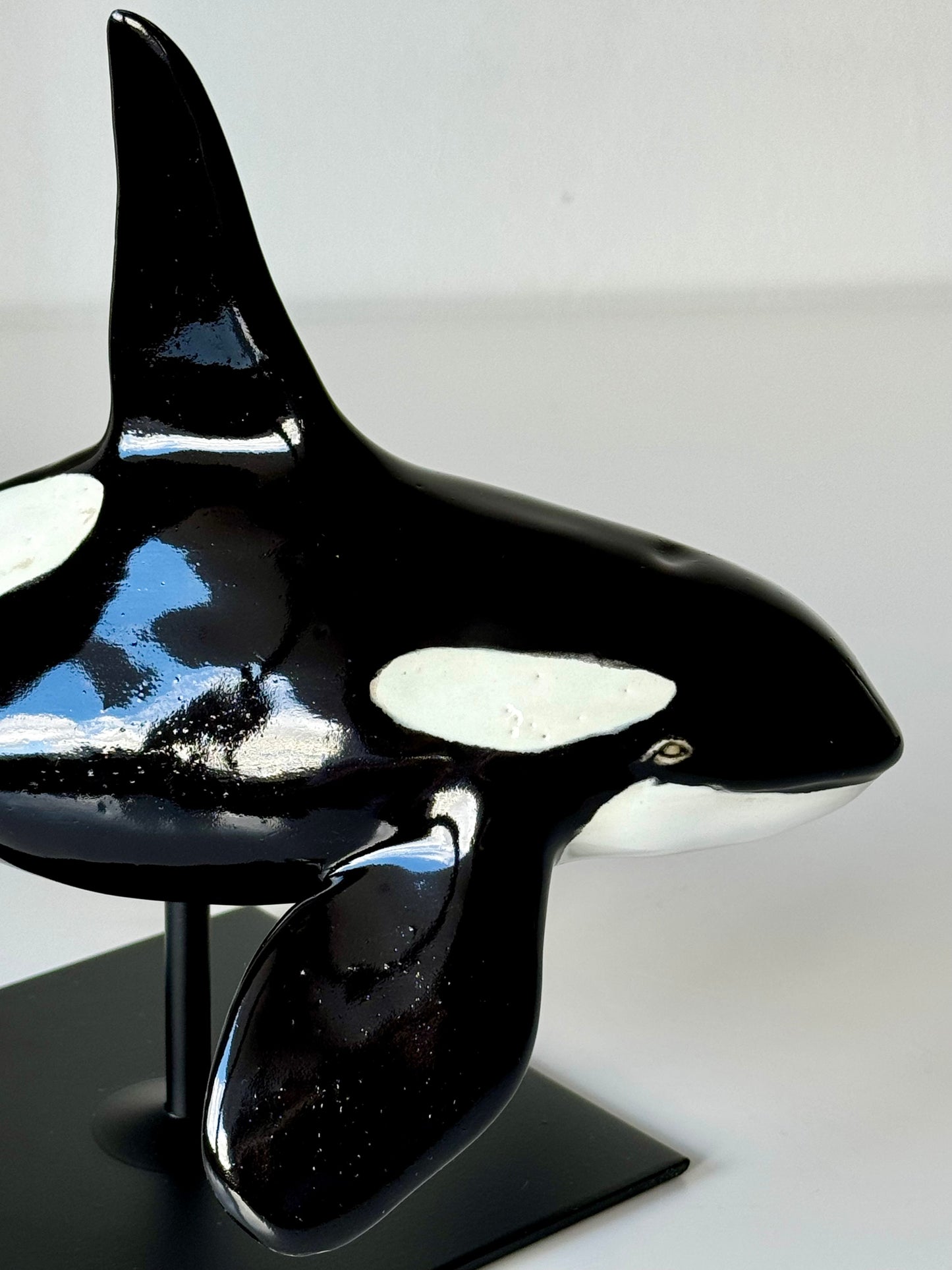 Male Orca on a stand