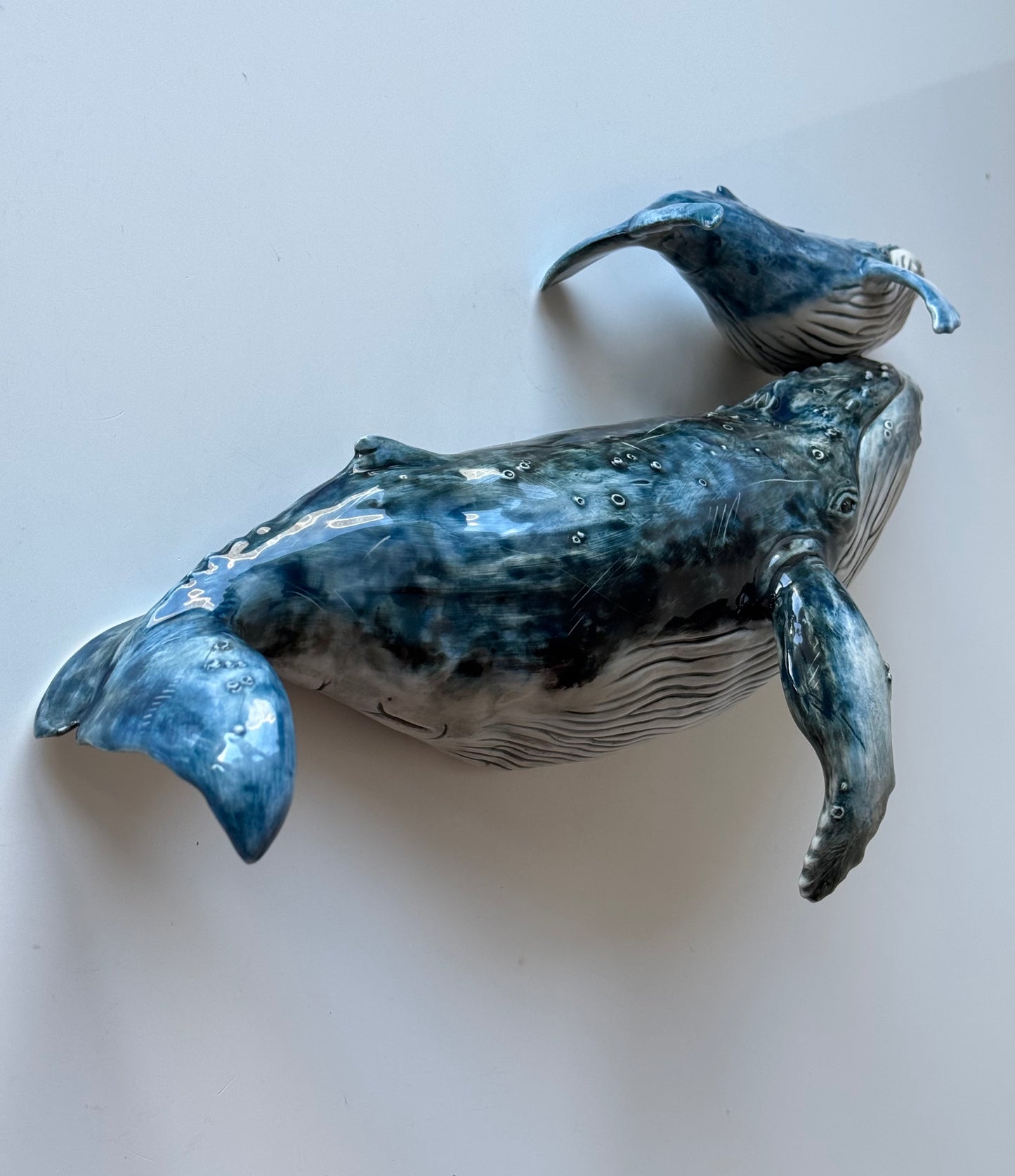 Humpback Whale Mother and Calf Wall Sculpture