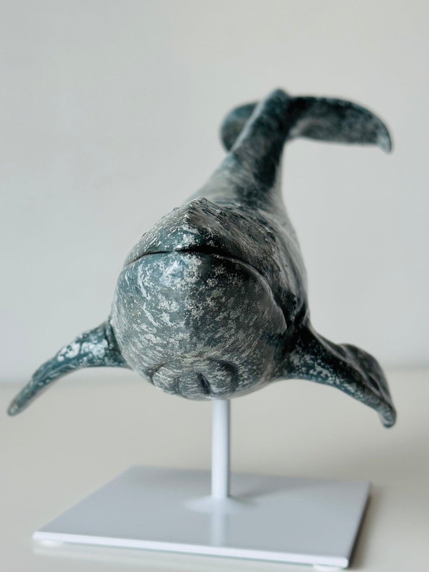 Gray whale on a stand