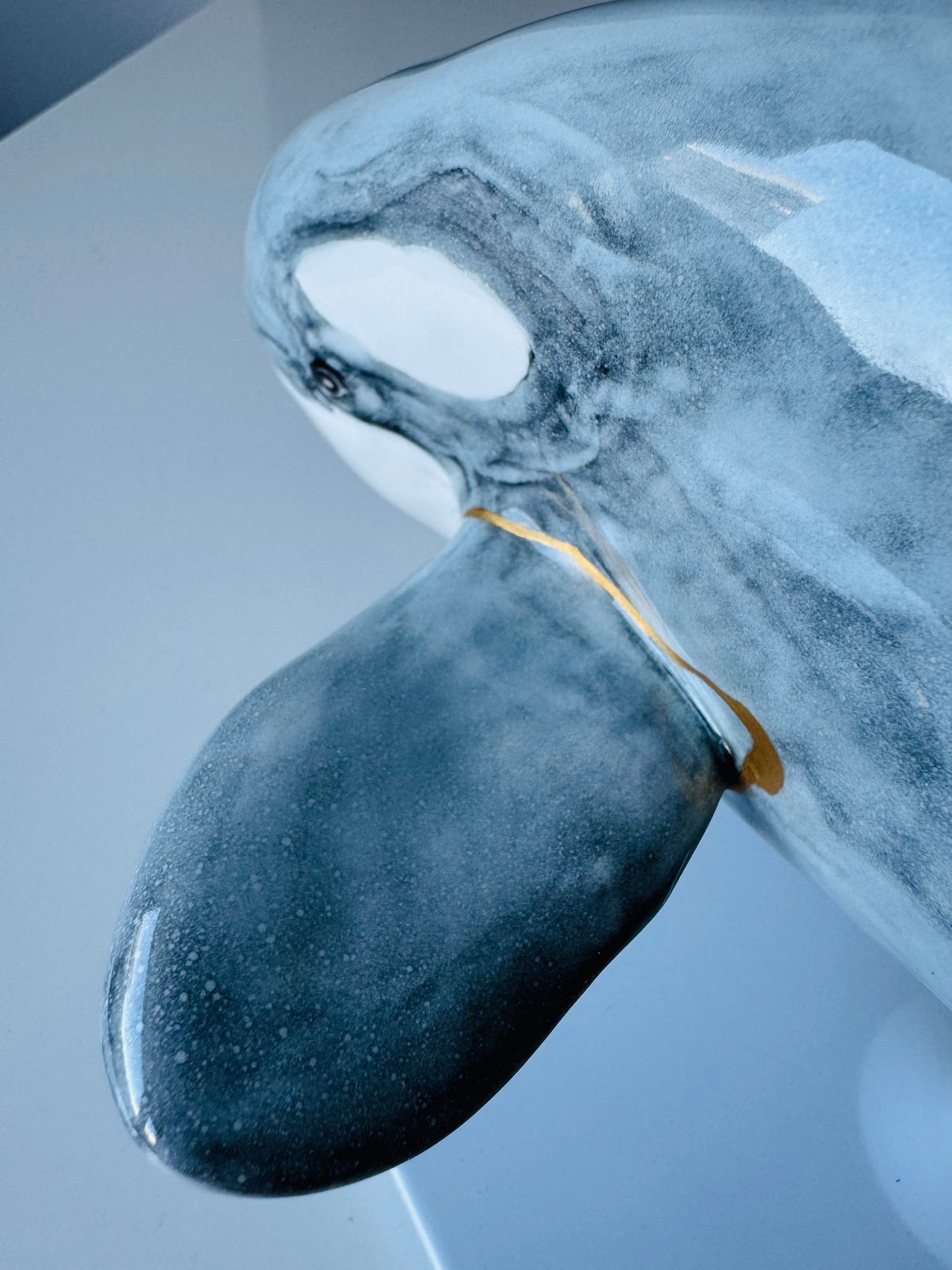 Orca Sculpture (Kintsugi)