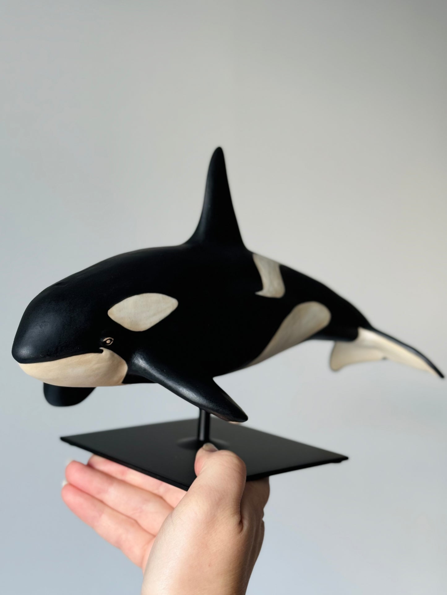 Orca on a stand