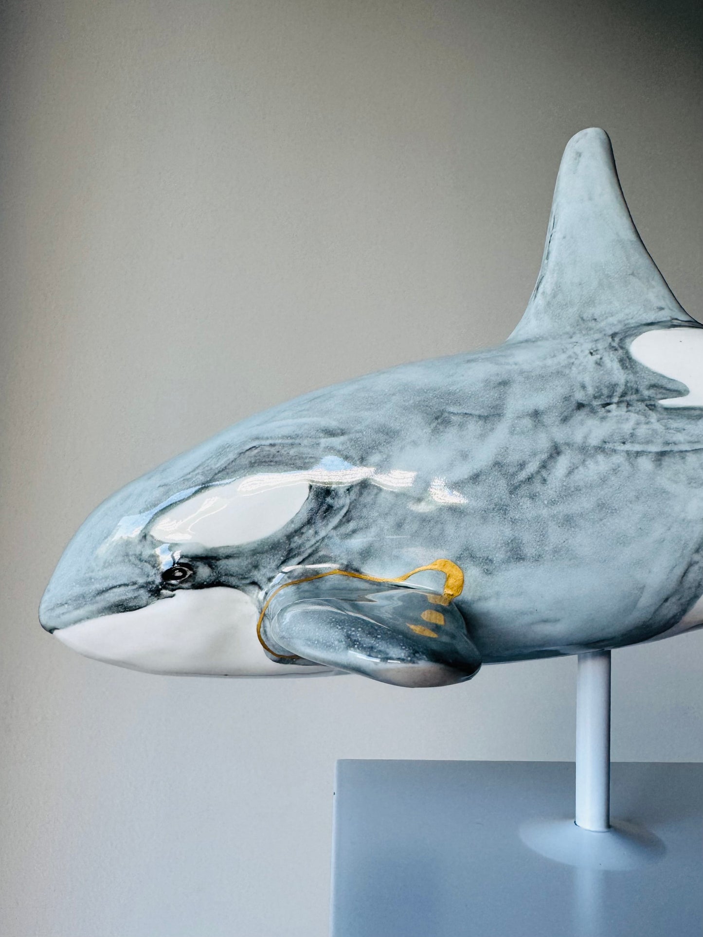 Orca Sculpture (Kintsugi)