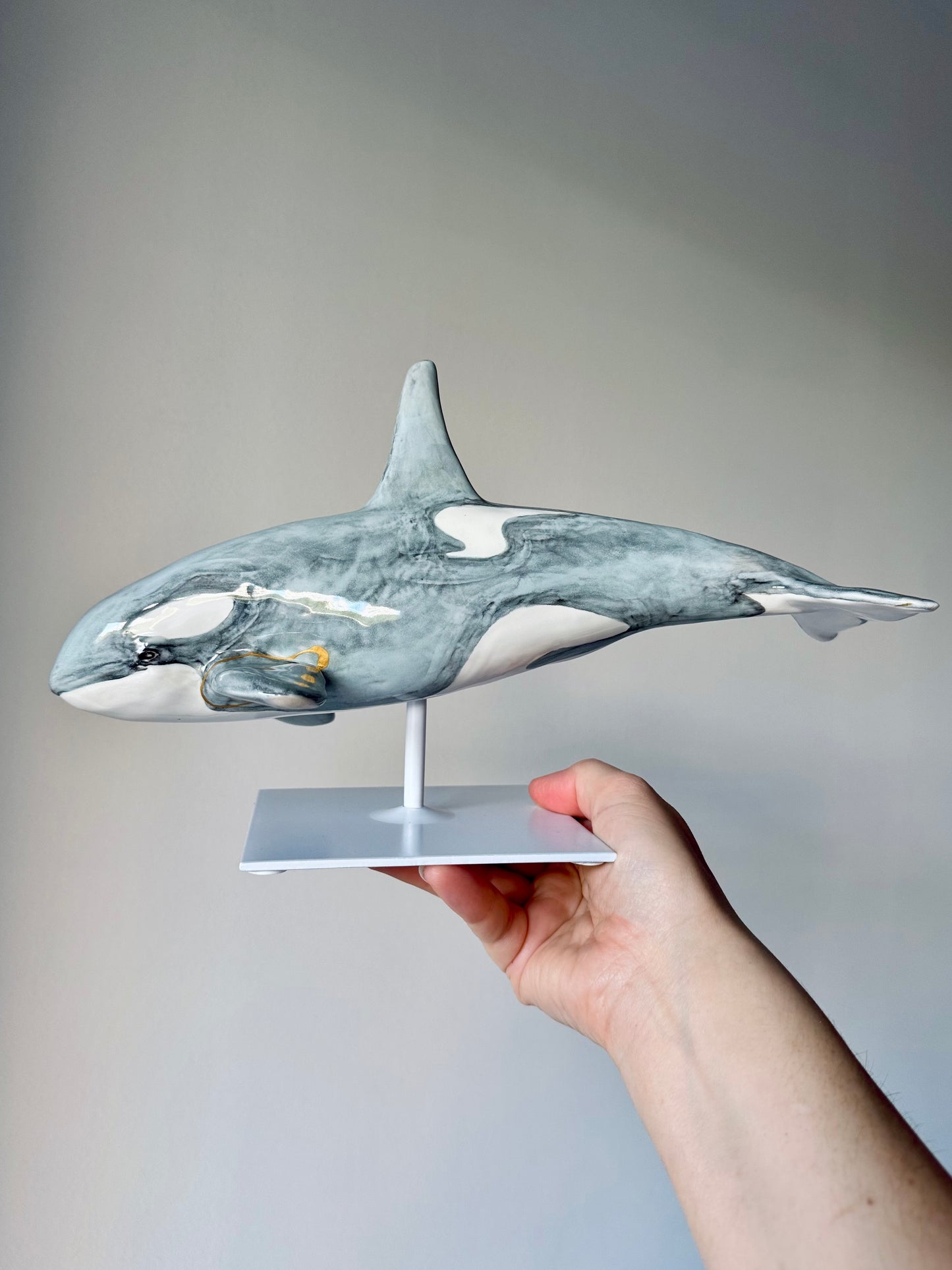 Orca Sculpture (Kintsugi)