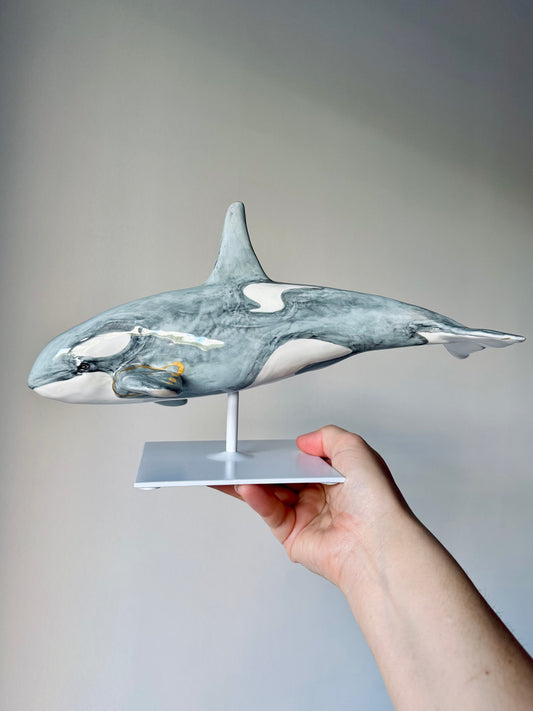 Orca Sculpture (Kintsugi)