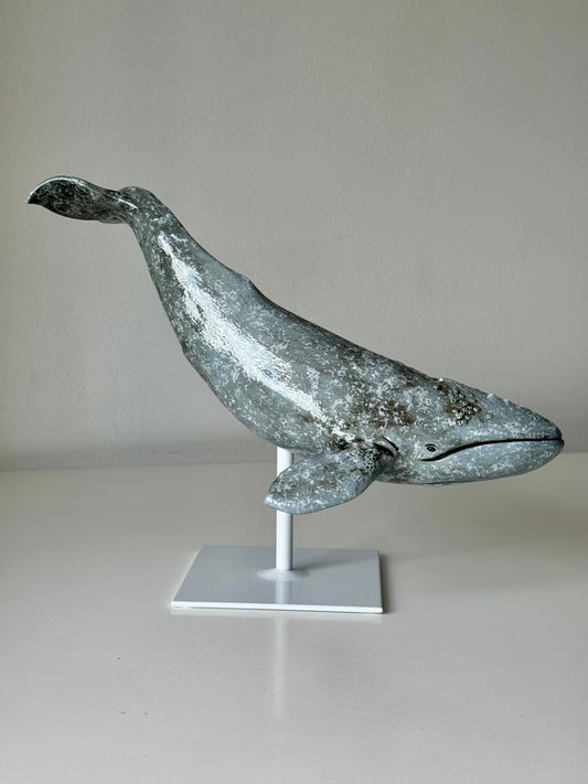 Gray whale on a stand