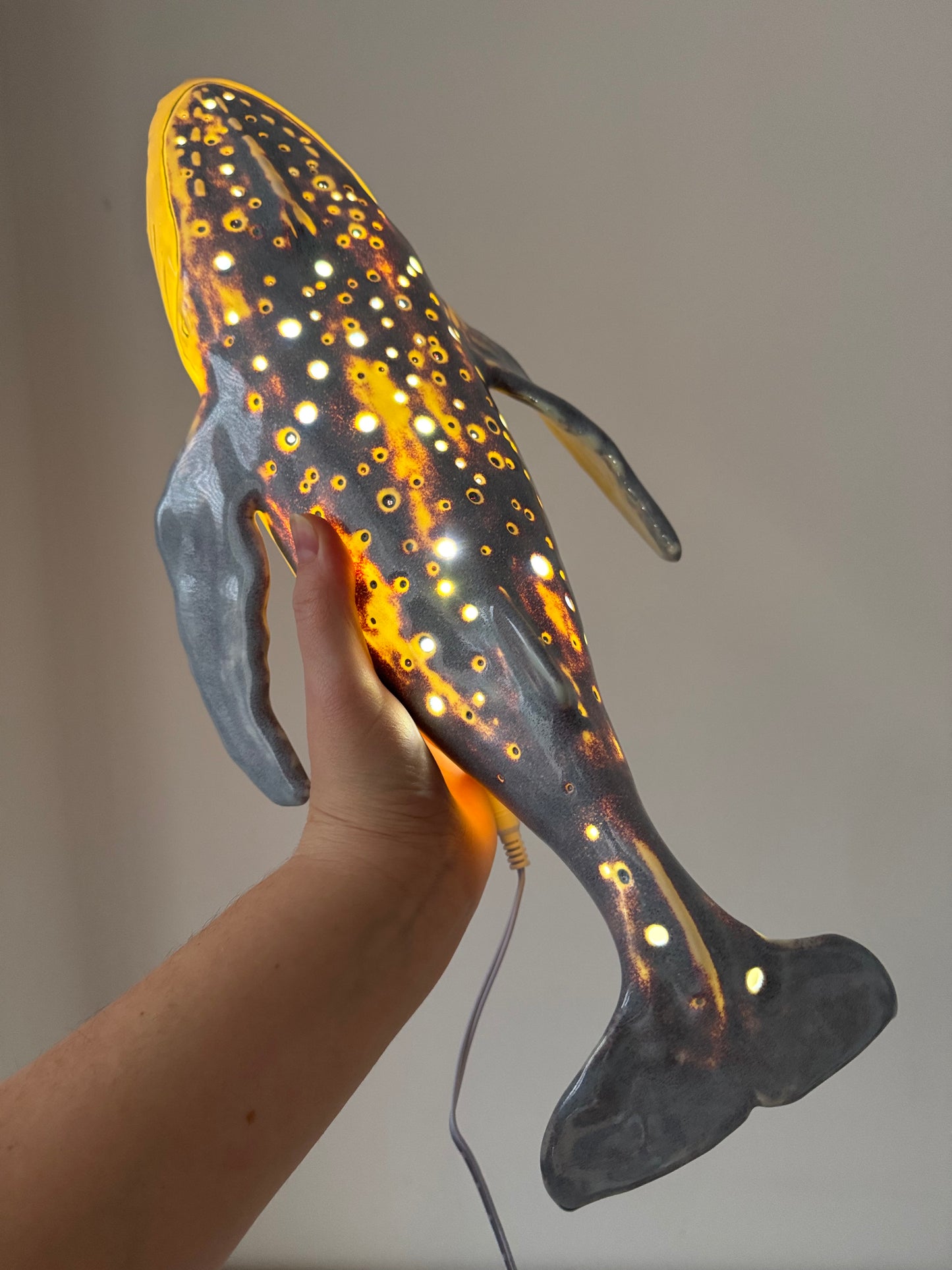 Porcelain Whale Lamp