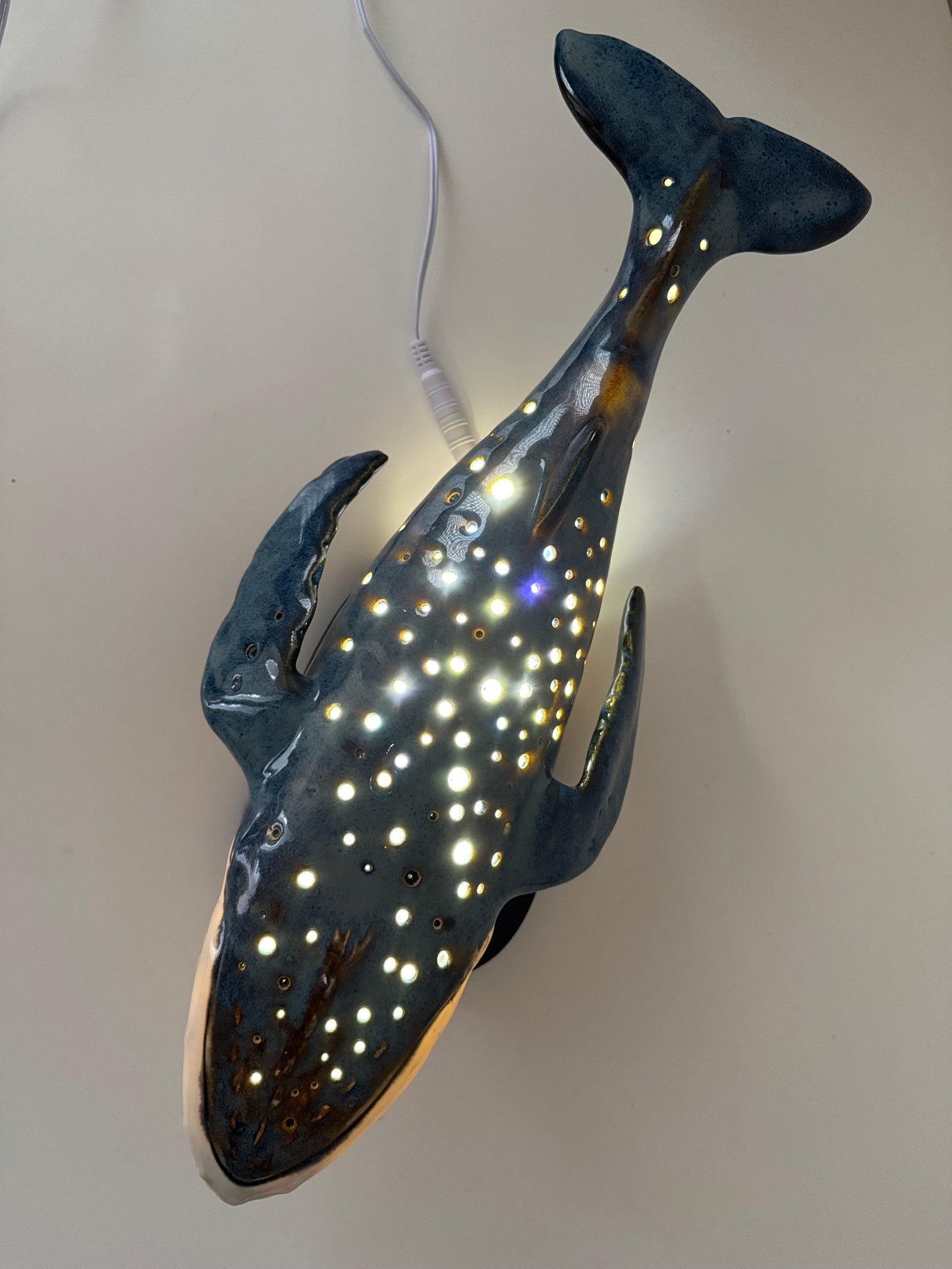 Porcelain Whale Lamp