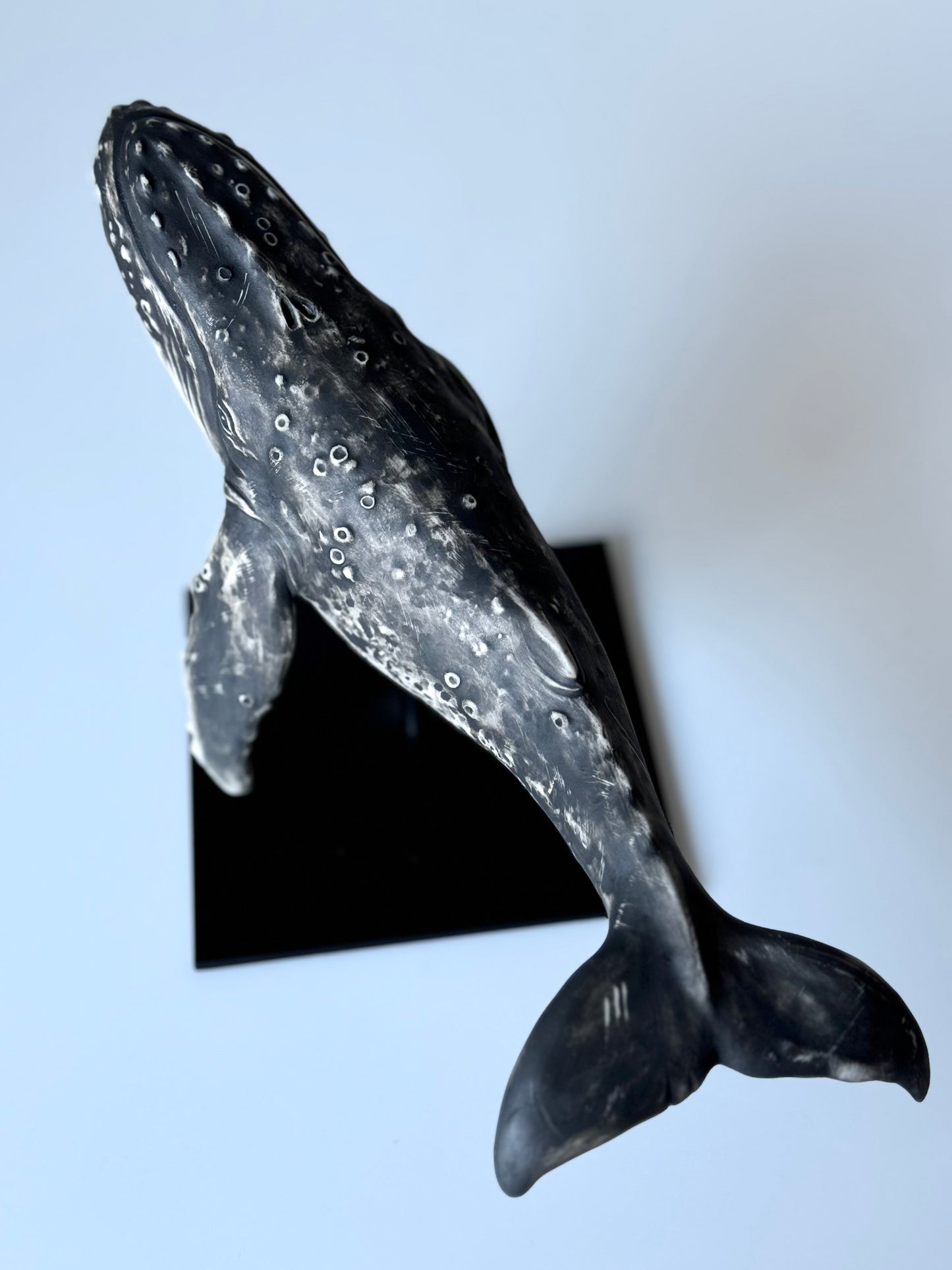 Porcelain Humpback Whale on a stand