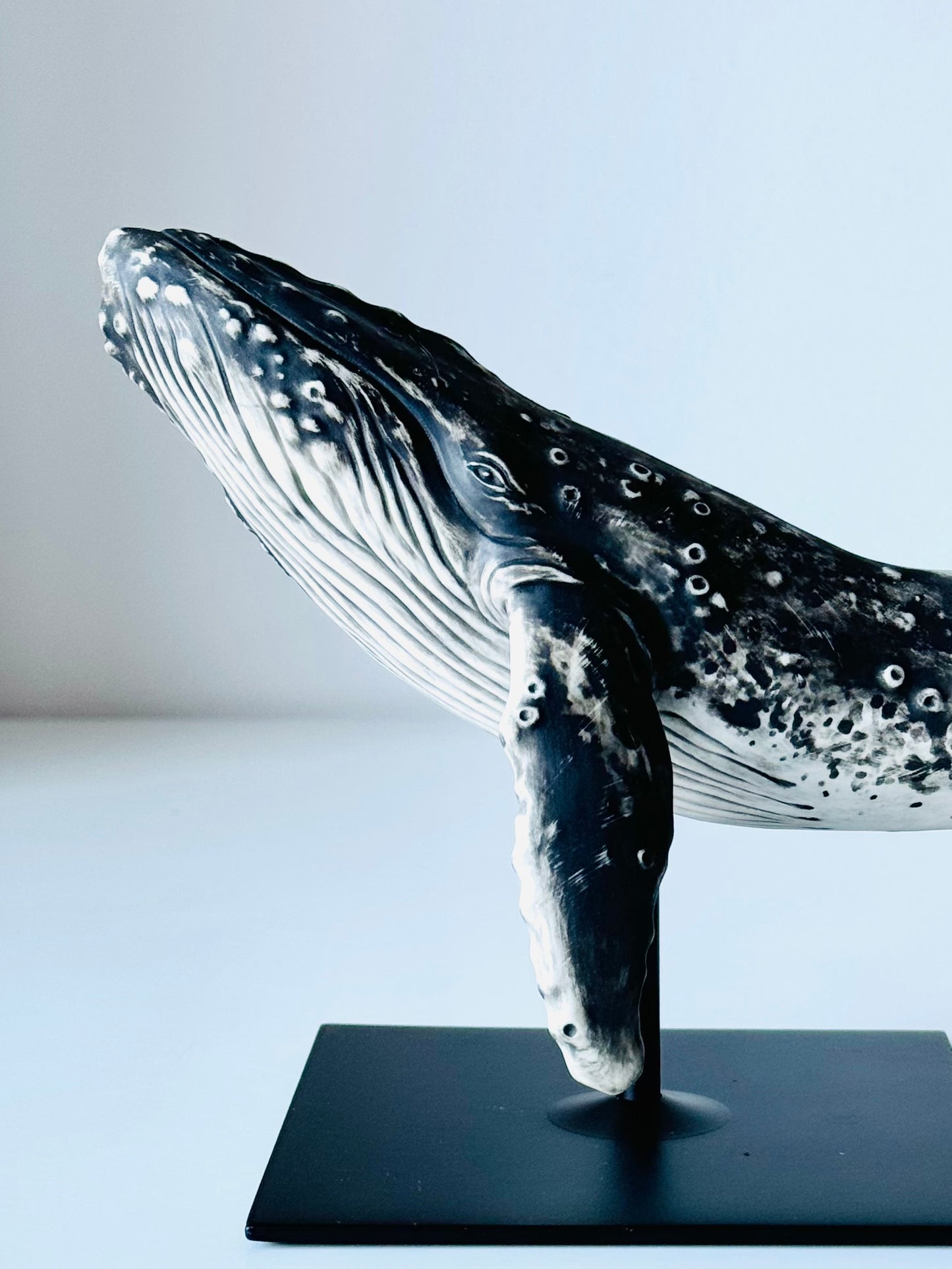 Porcelain Humpback Whale on a stand