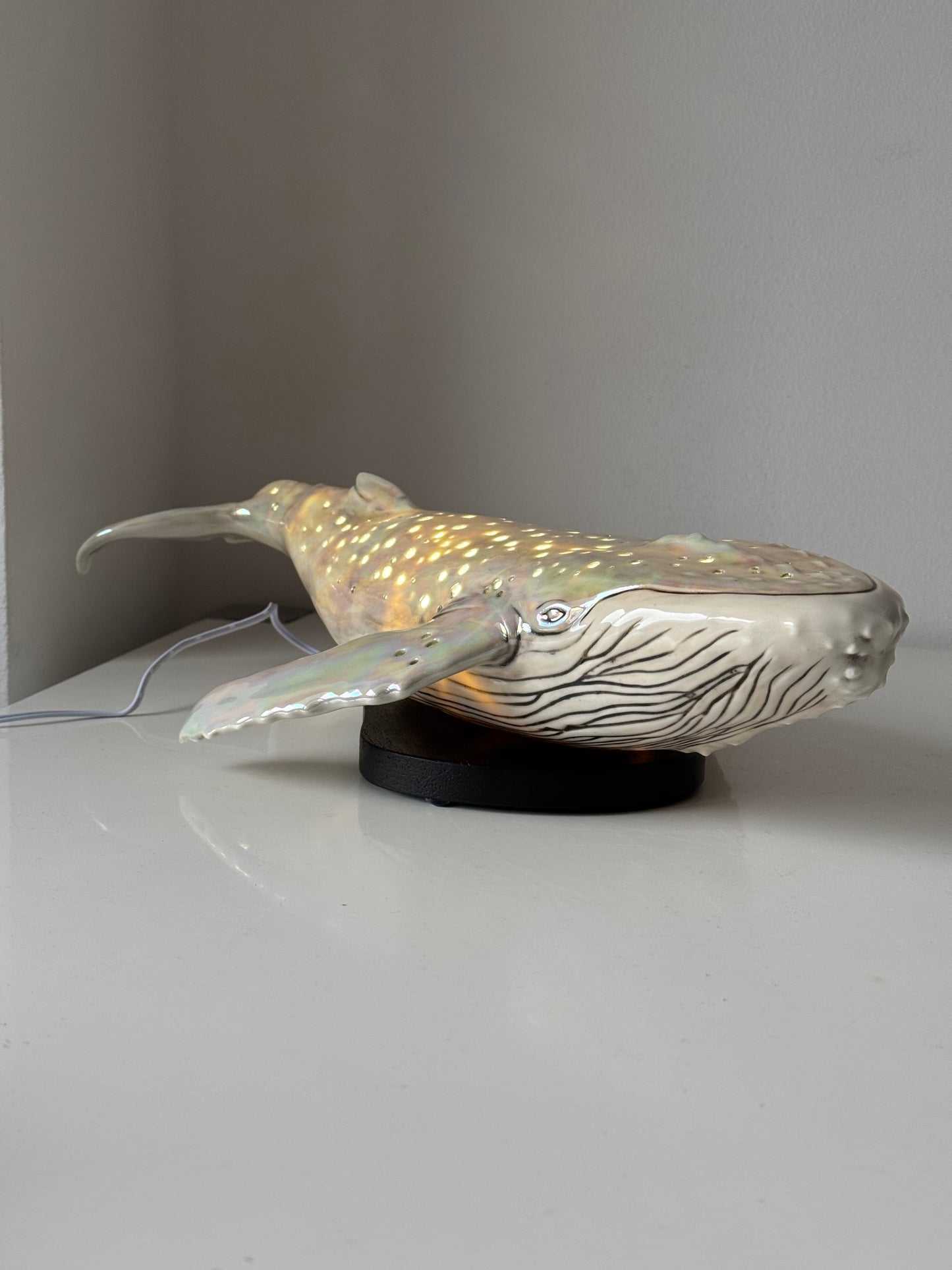 Porcelain Whale Lamp