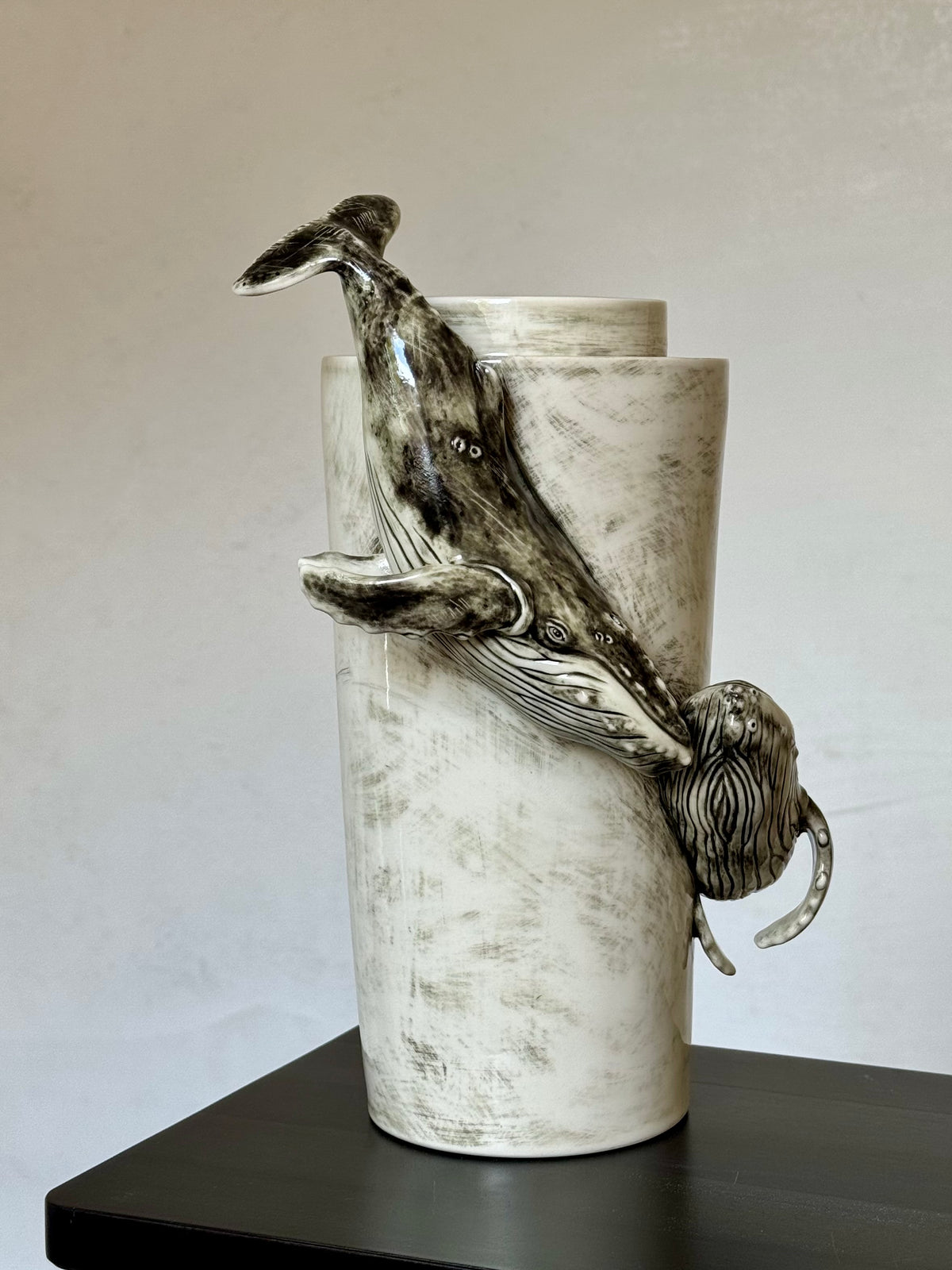 Ceramic Vase with a Whale