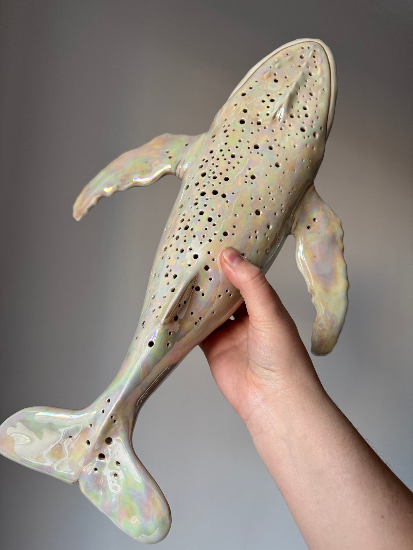 Porcelain Whale Lamp