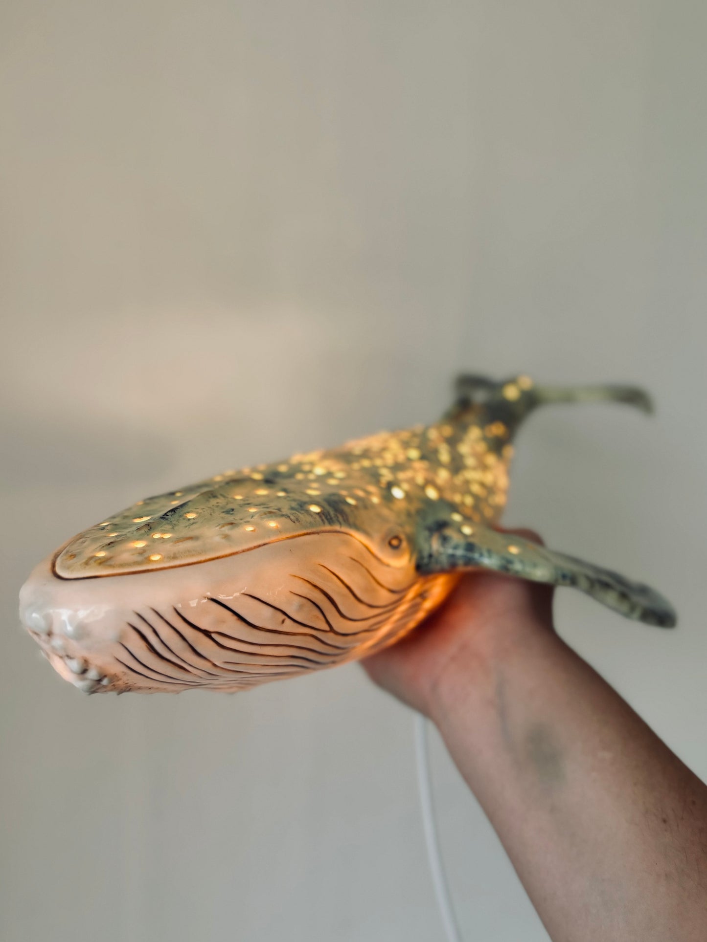 Porcelain Whale Lamp