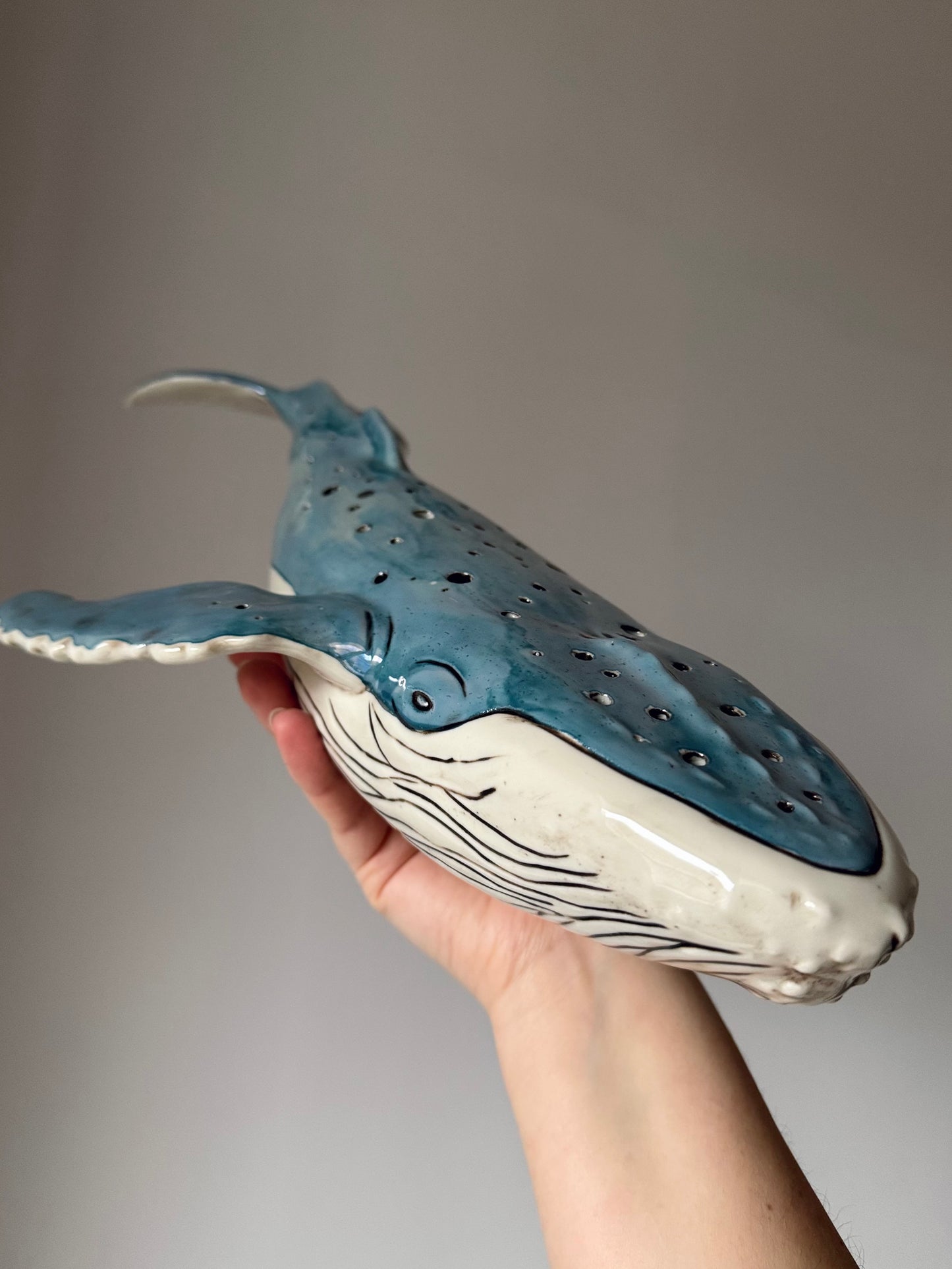 Porcelain Whale Lamp