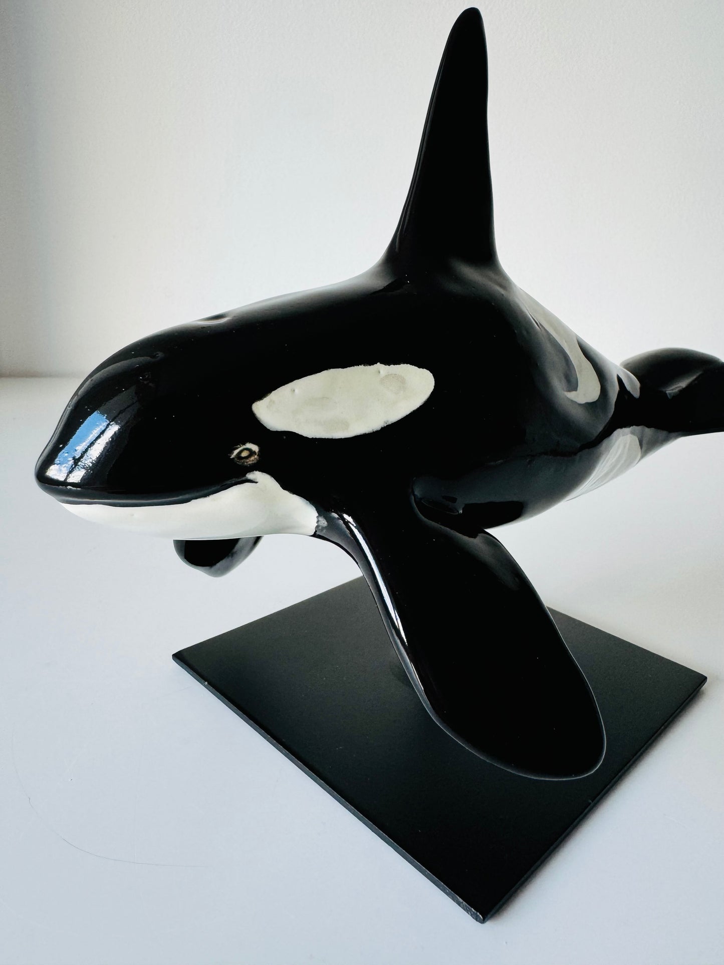 Male Orca on a stand