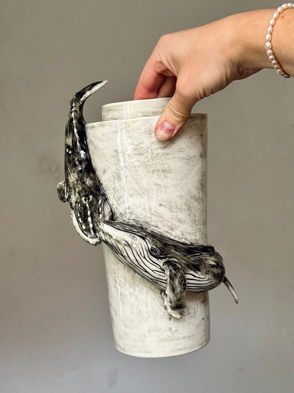Ceramic Vase with a Whale