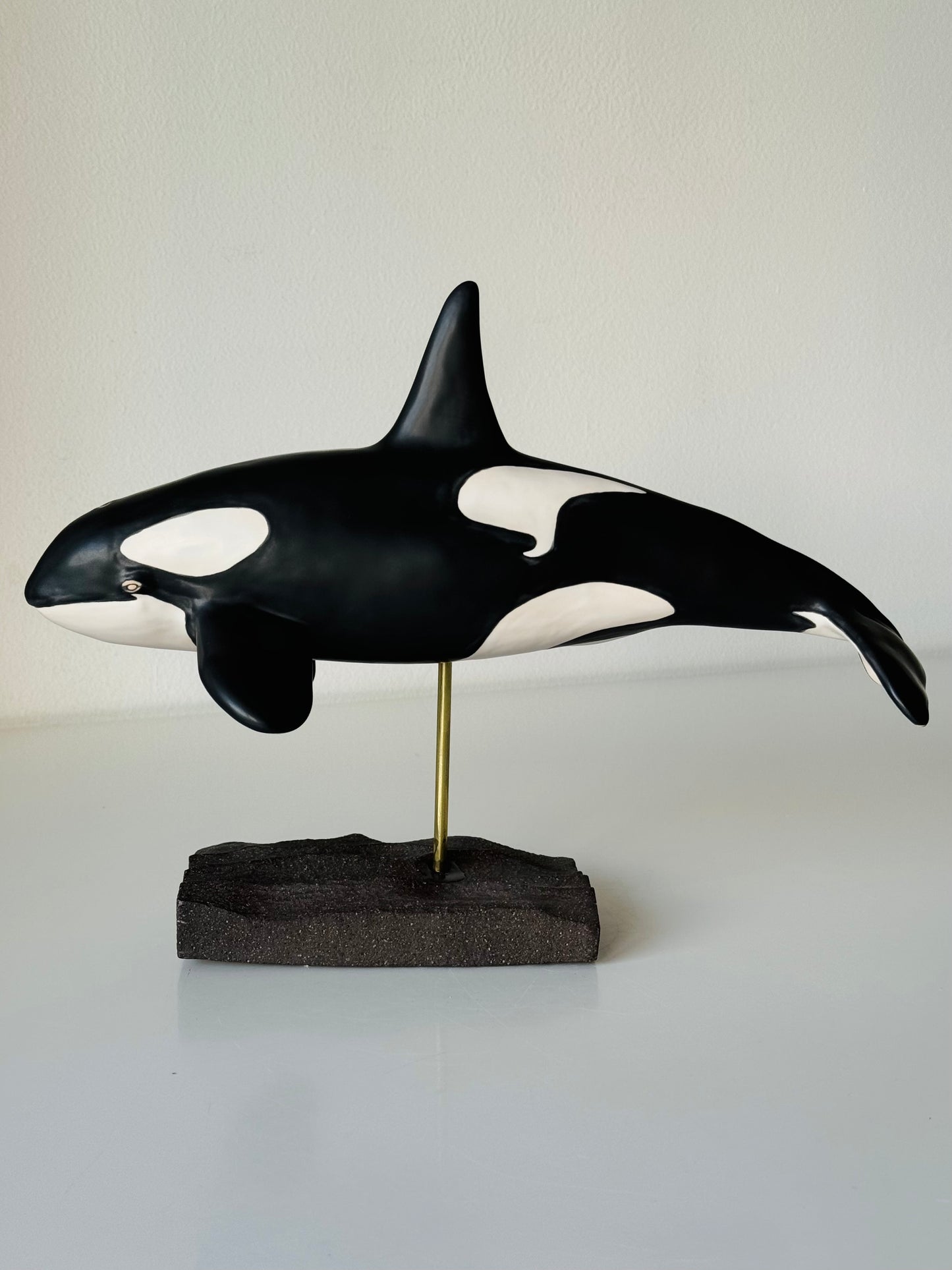 Orca on a stand