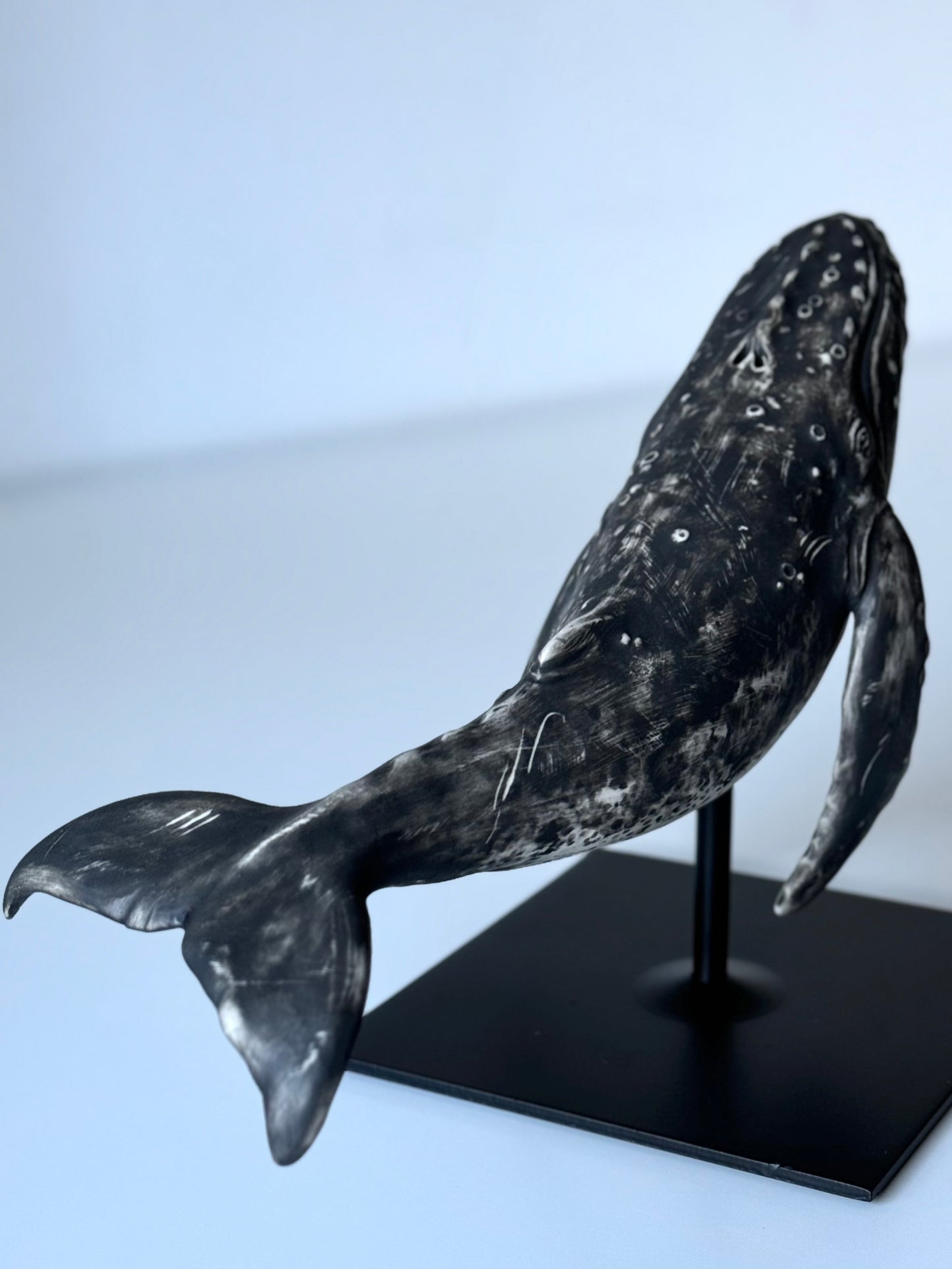 Porcelain Humpback Whale on a stand