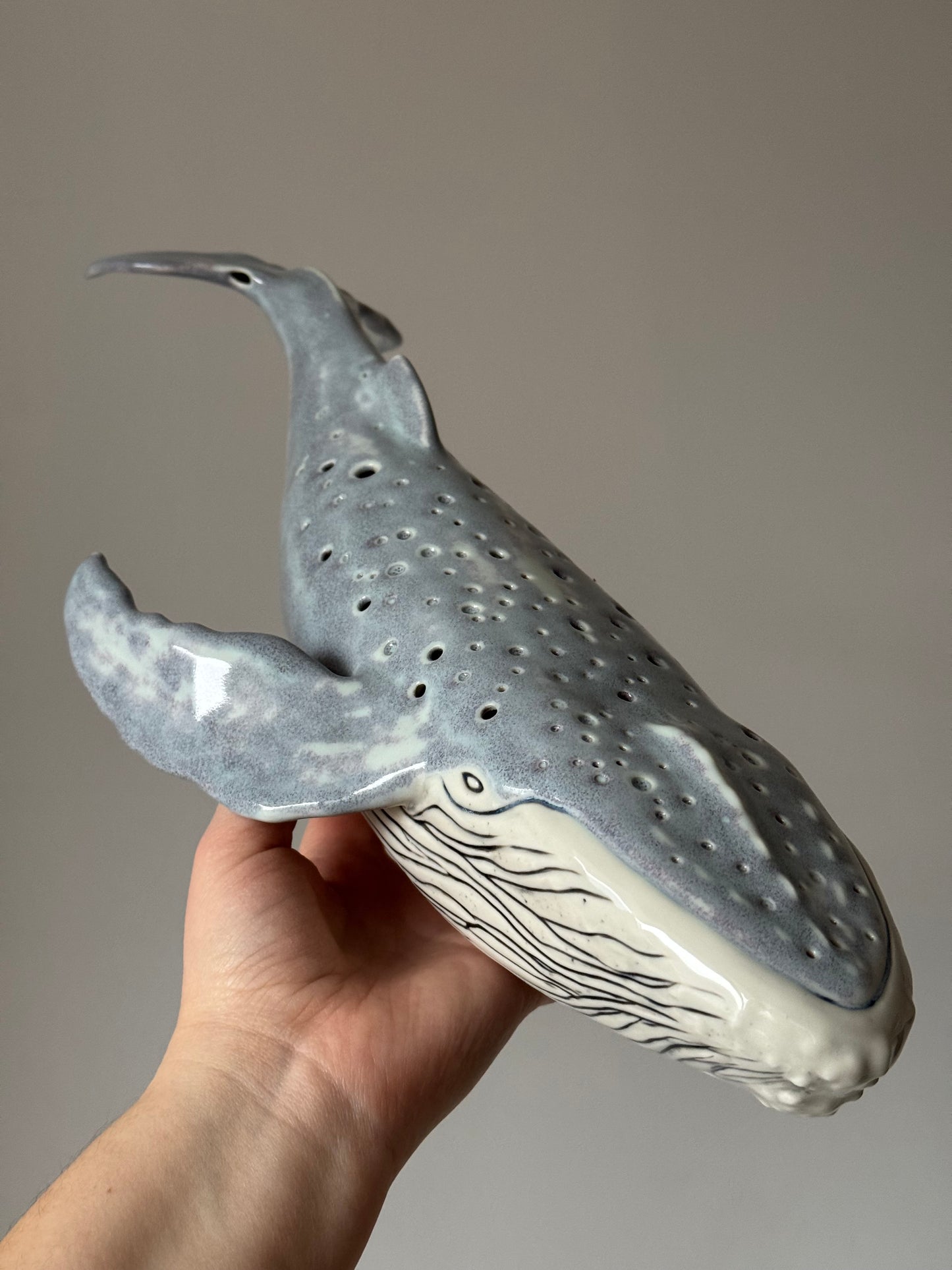 Porcelain Whale Lamp