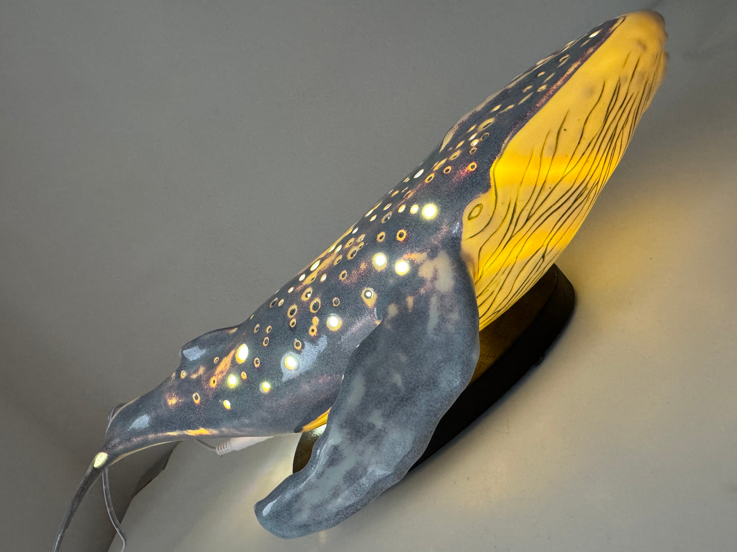 Porcelain Whale Lamp