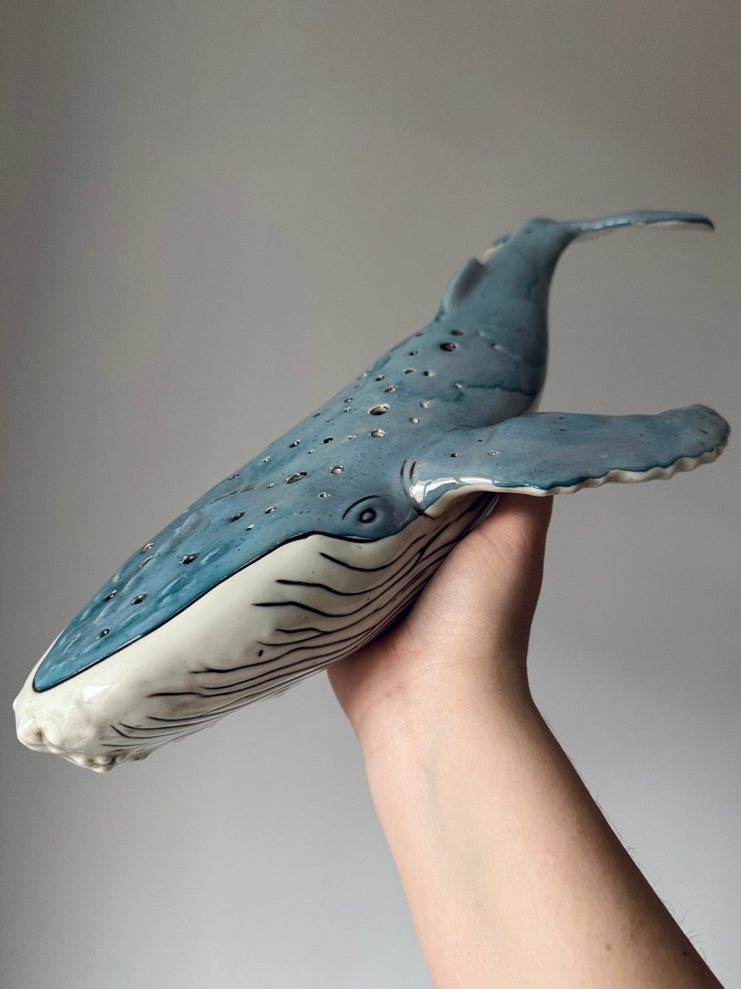 Porcelain Whale Lamp