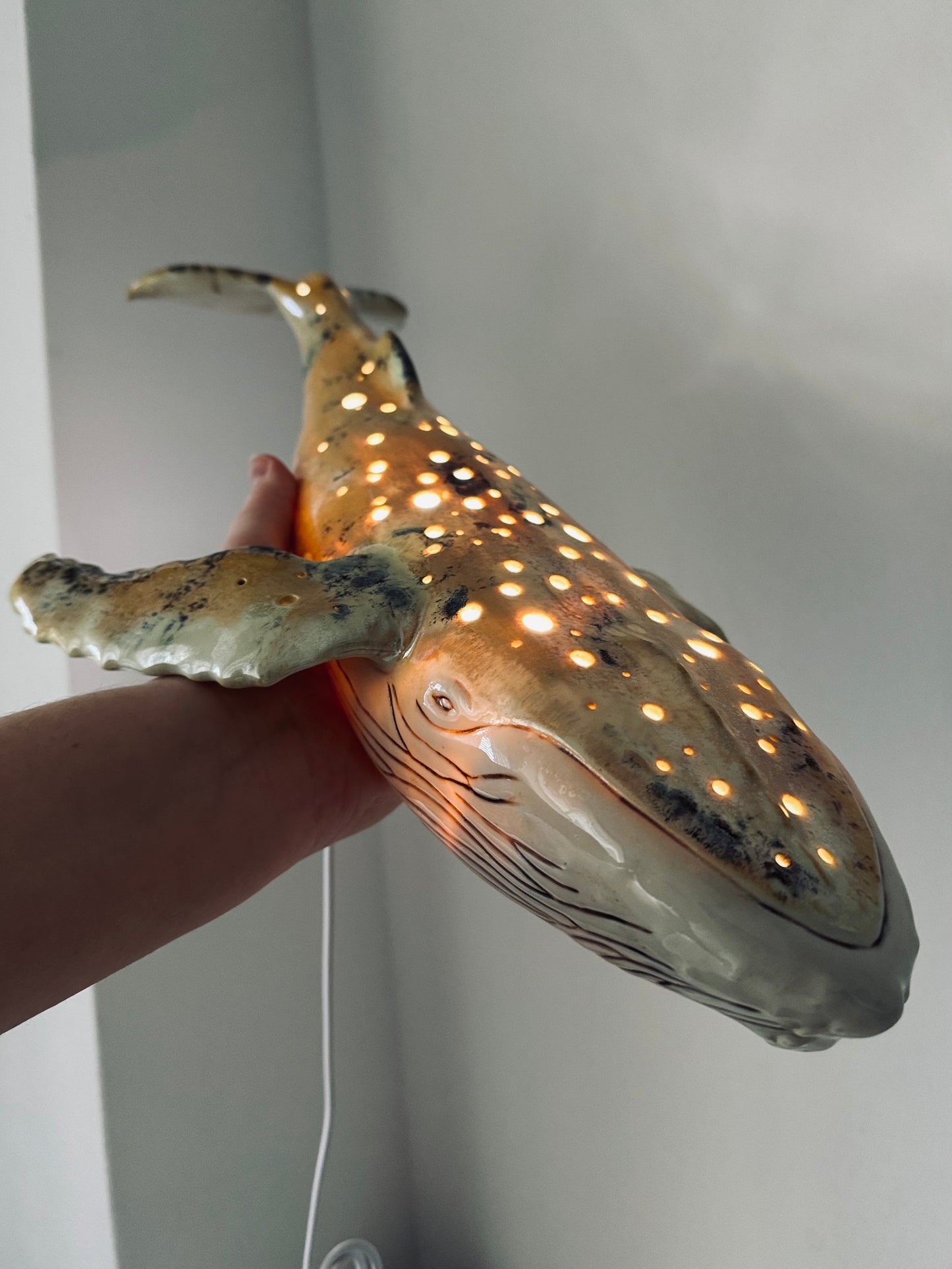 Porcelain Whale Lamp