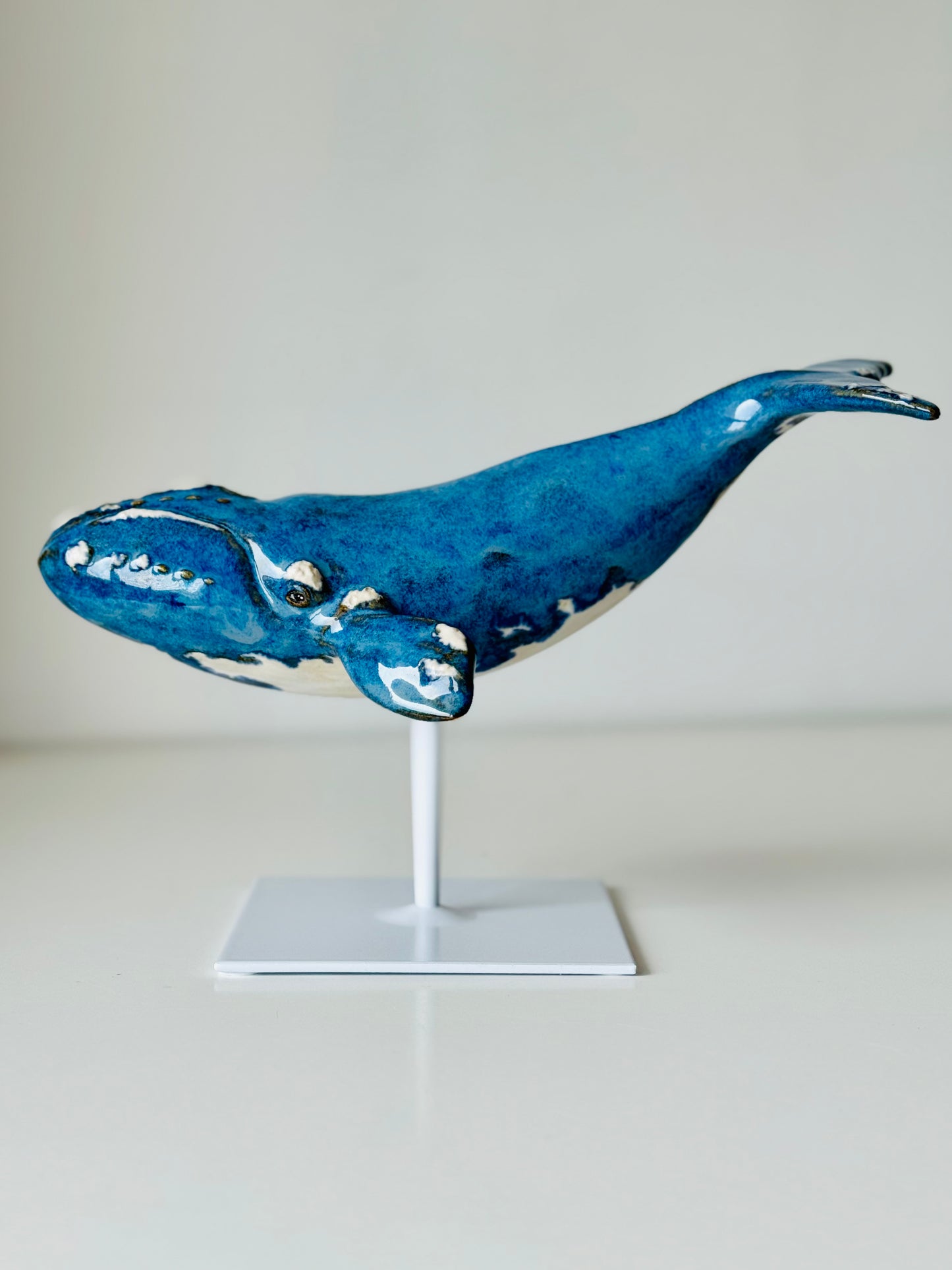 Right Whale on a metal stand