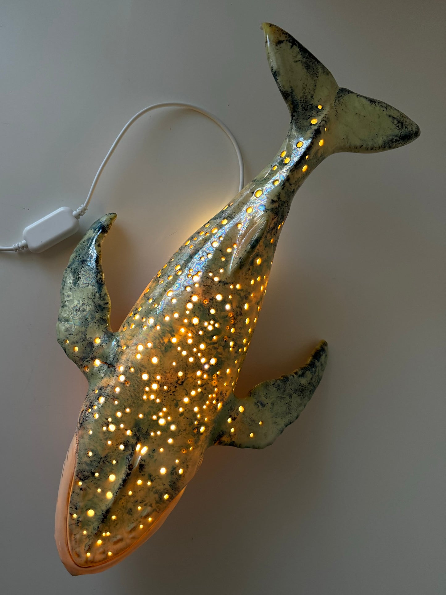 Porcelain Whale Lamp