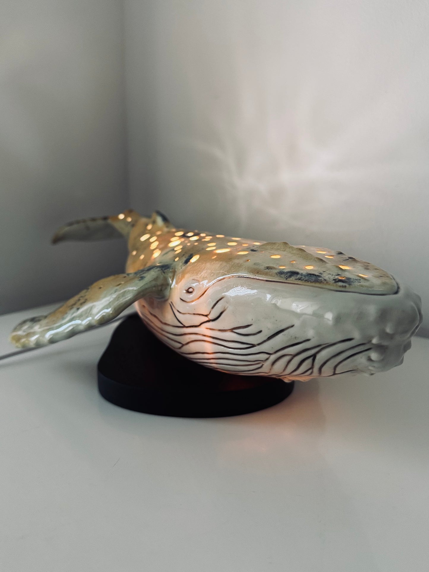 Porcelain Whale Lamp