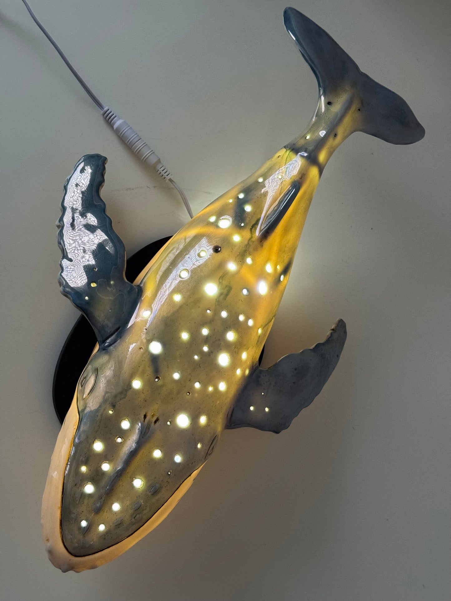 Porcelain Whale Lamp