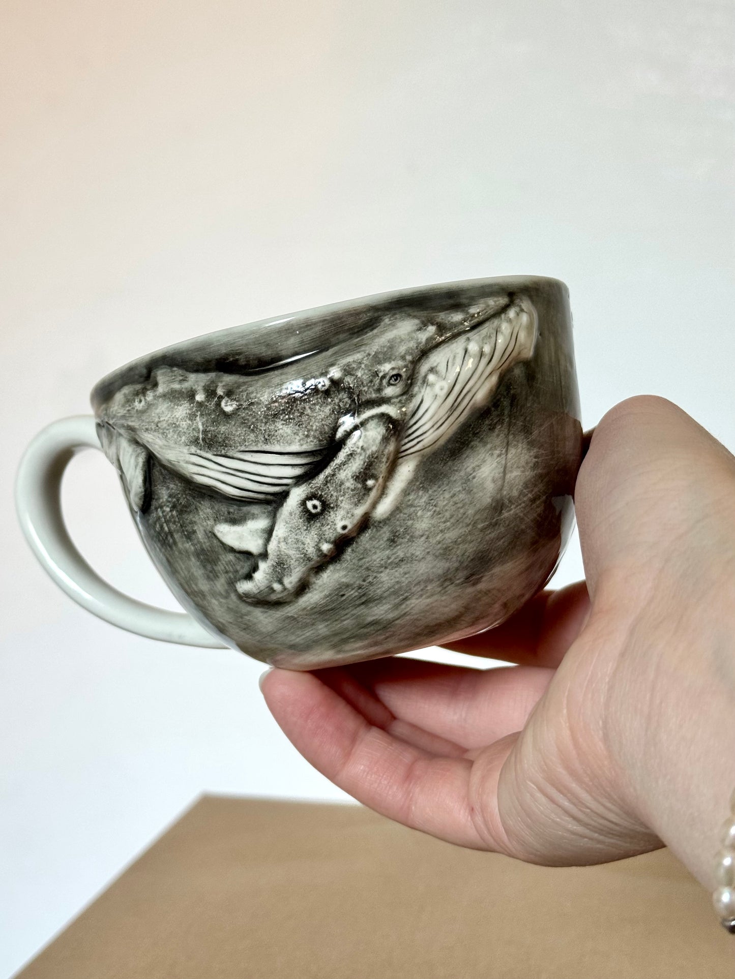 Porcelain Whale Cup